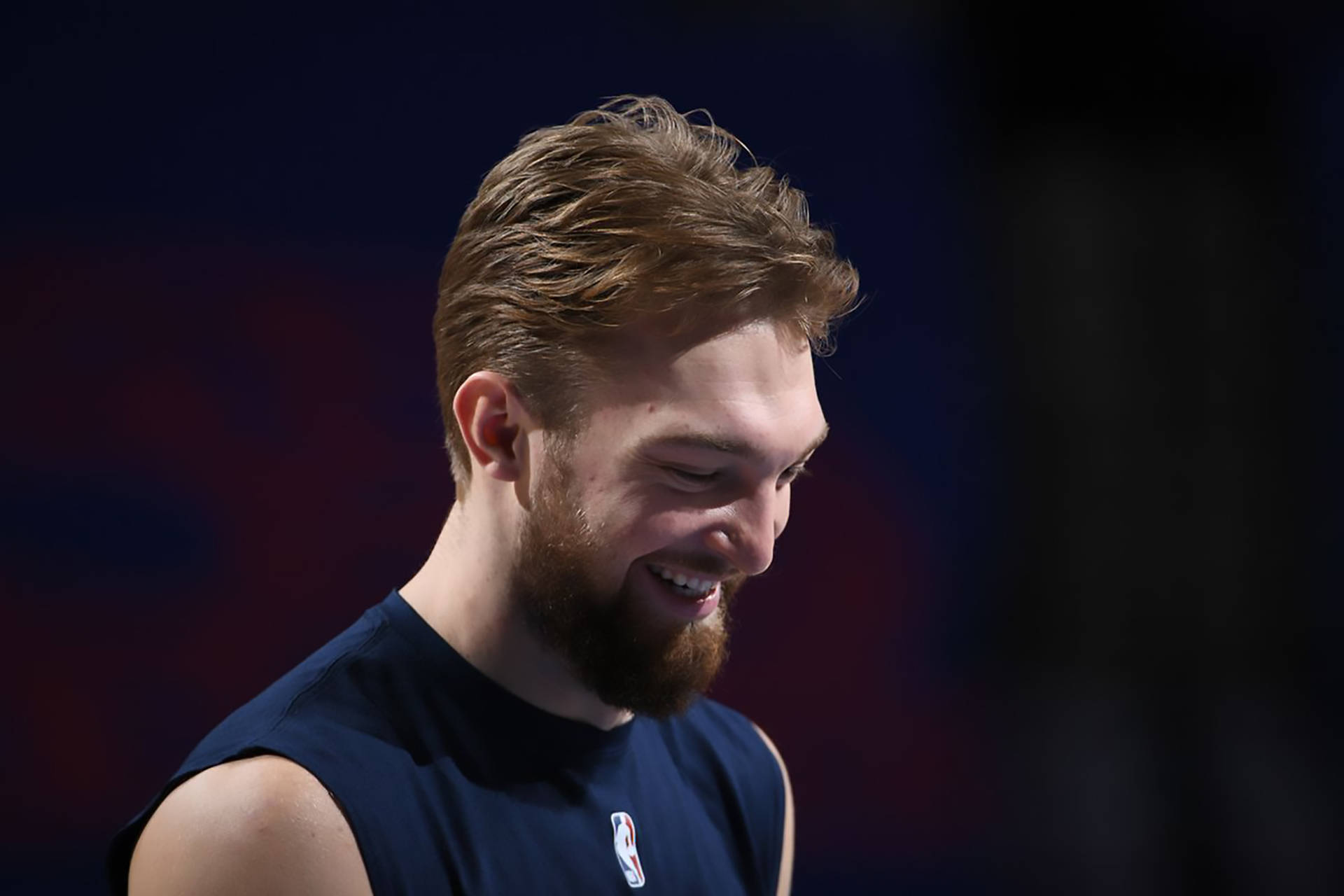 Domantas Sabonis, beard, short hair, Full HD Desktop Wallpaper