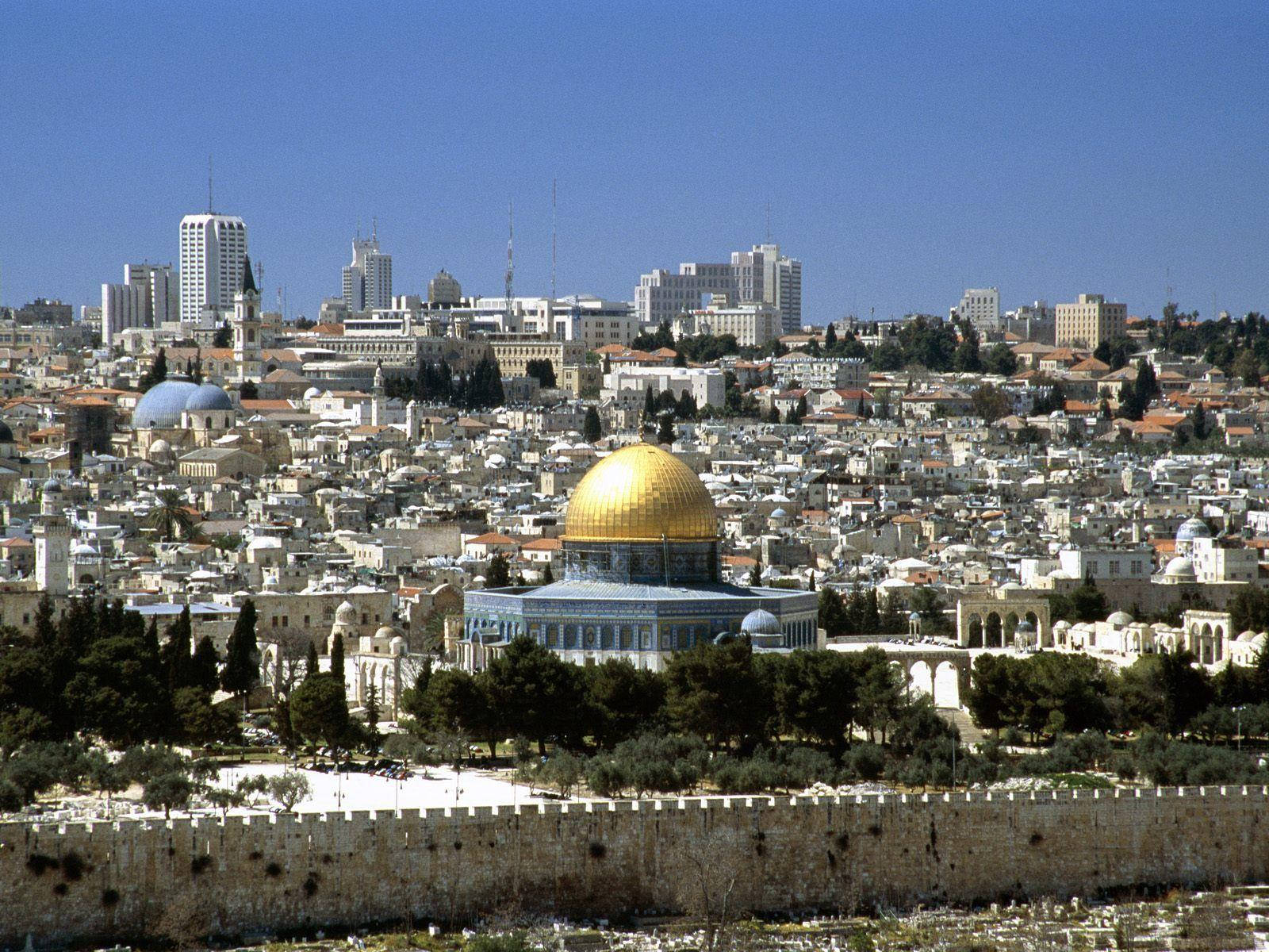 Dome Of The Rock, Golden Dome, ancient stone walls, HD Desktop Wallpaper