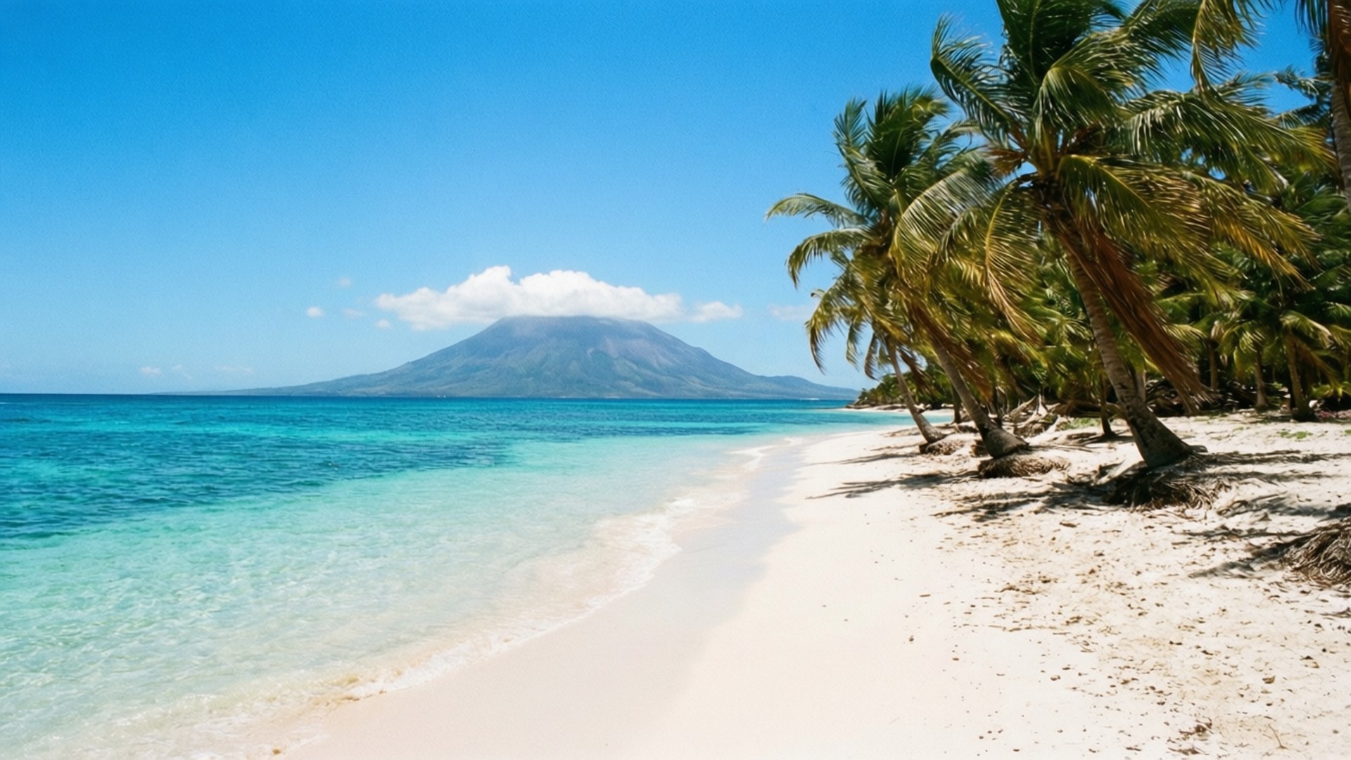 Dominica, paradise beach, tropical beach scene, Full HD Desktop Wallpaper