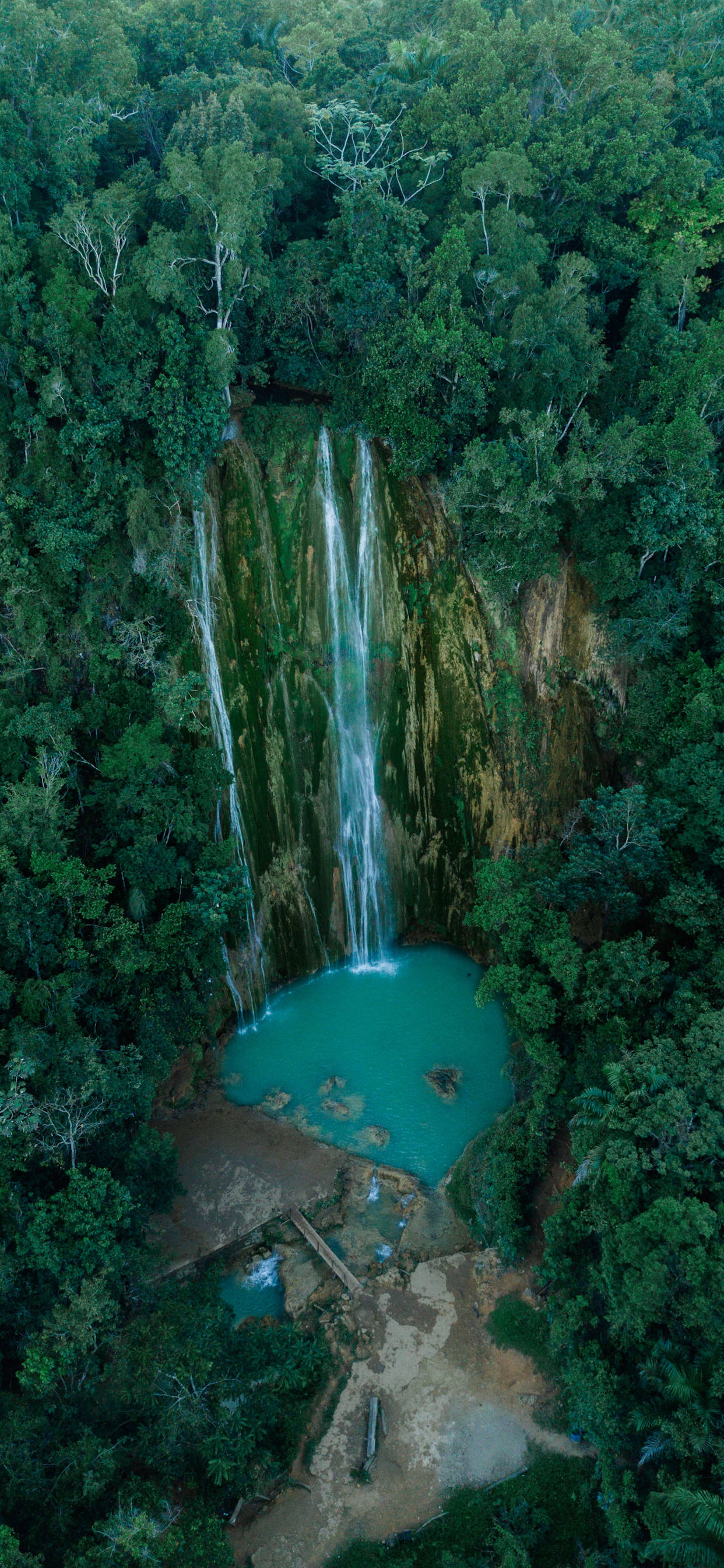 Dominica, turquoise pool, emerald jungle, 2K Phone Wallpaper