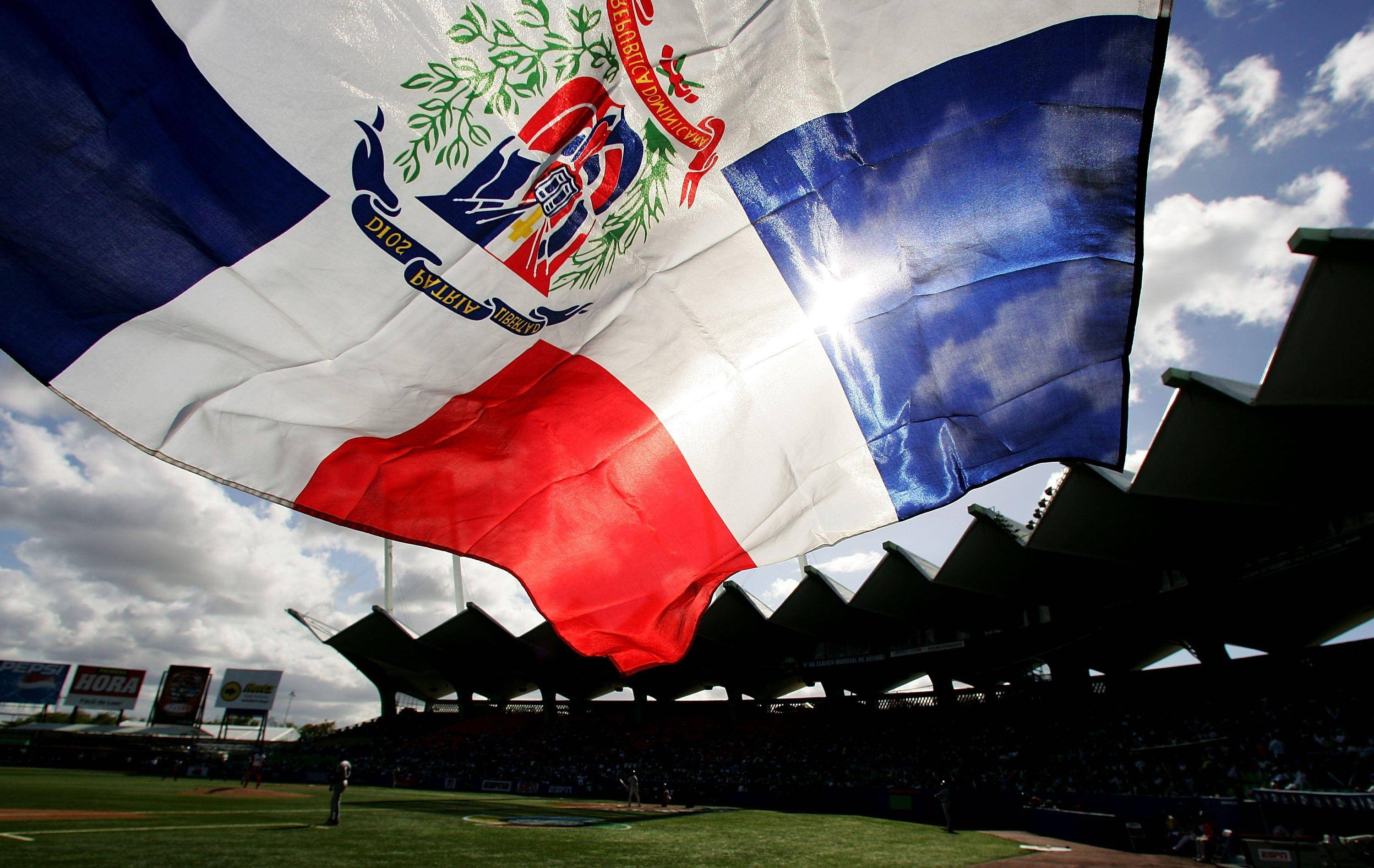 Dominican Republic, field flag, baseball stadium, 2K Desktop Wallpaper