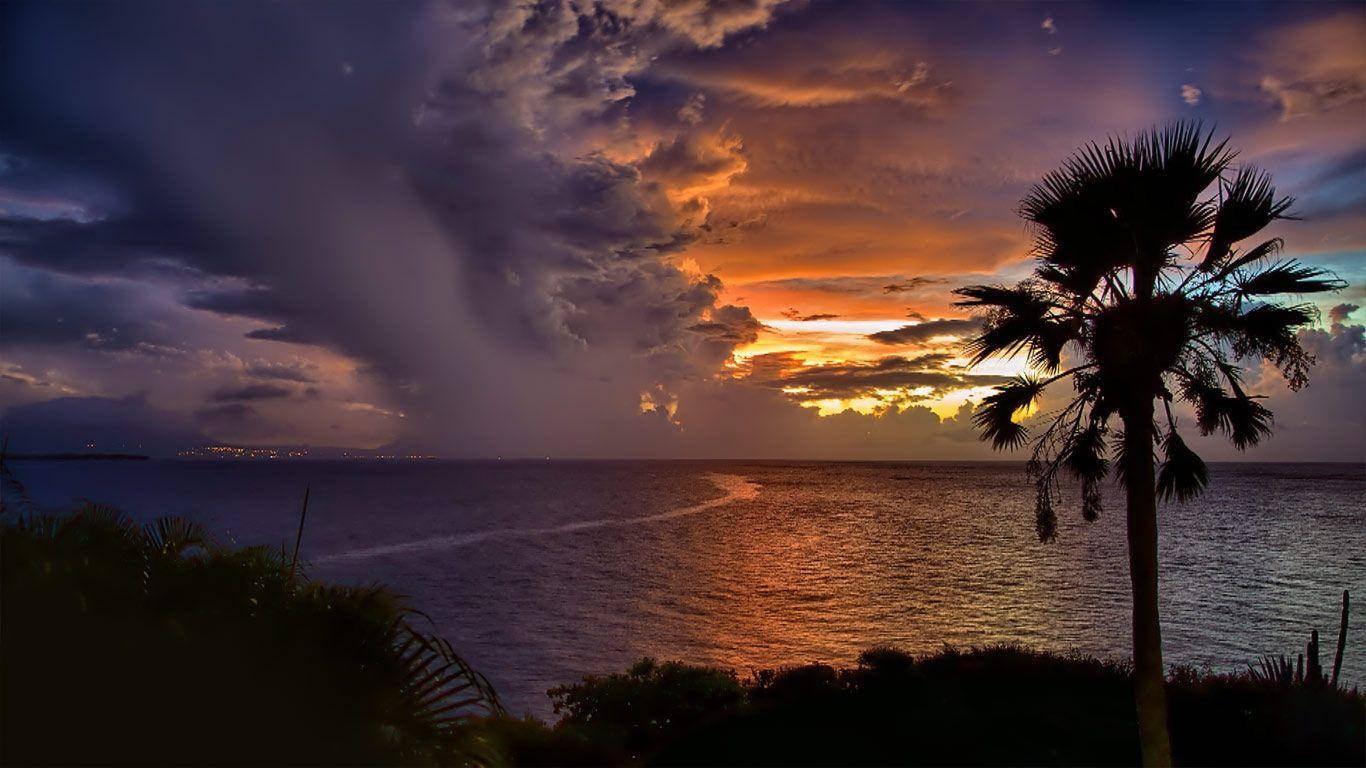 Dominican Republic, sunset, ocean, HD Desktop Wallpaper