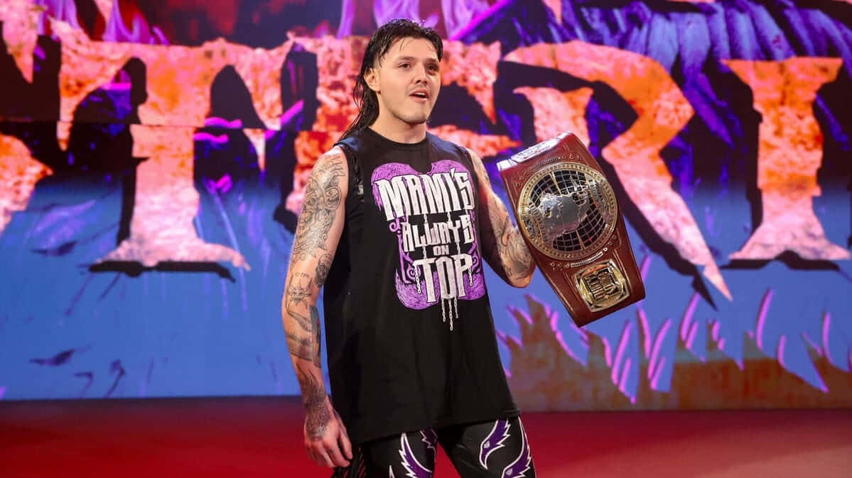 Dominik Mysterio, championship belt, stage, SD Desktop Wallpaper