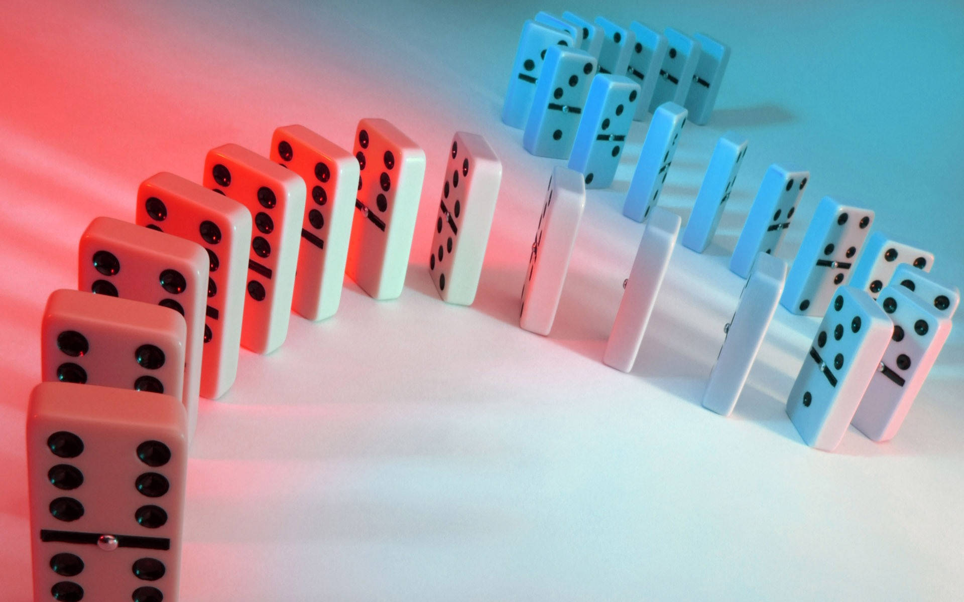 red and blue dominos, red light, blue light, Full HD Desktop Wallpaper