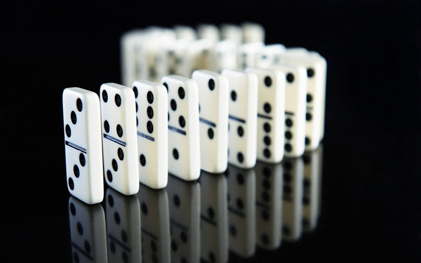 Domino, white dominoes, black dots, HD Desktop Wallpaper