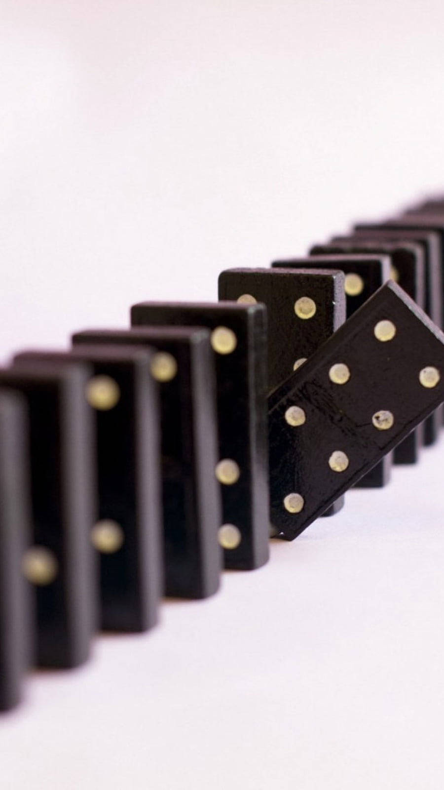 black dominoes, gold dots, diagonal row, HD Phone Wallpaper