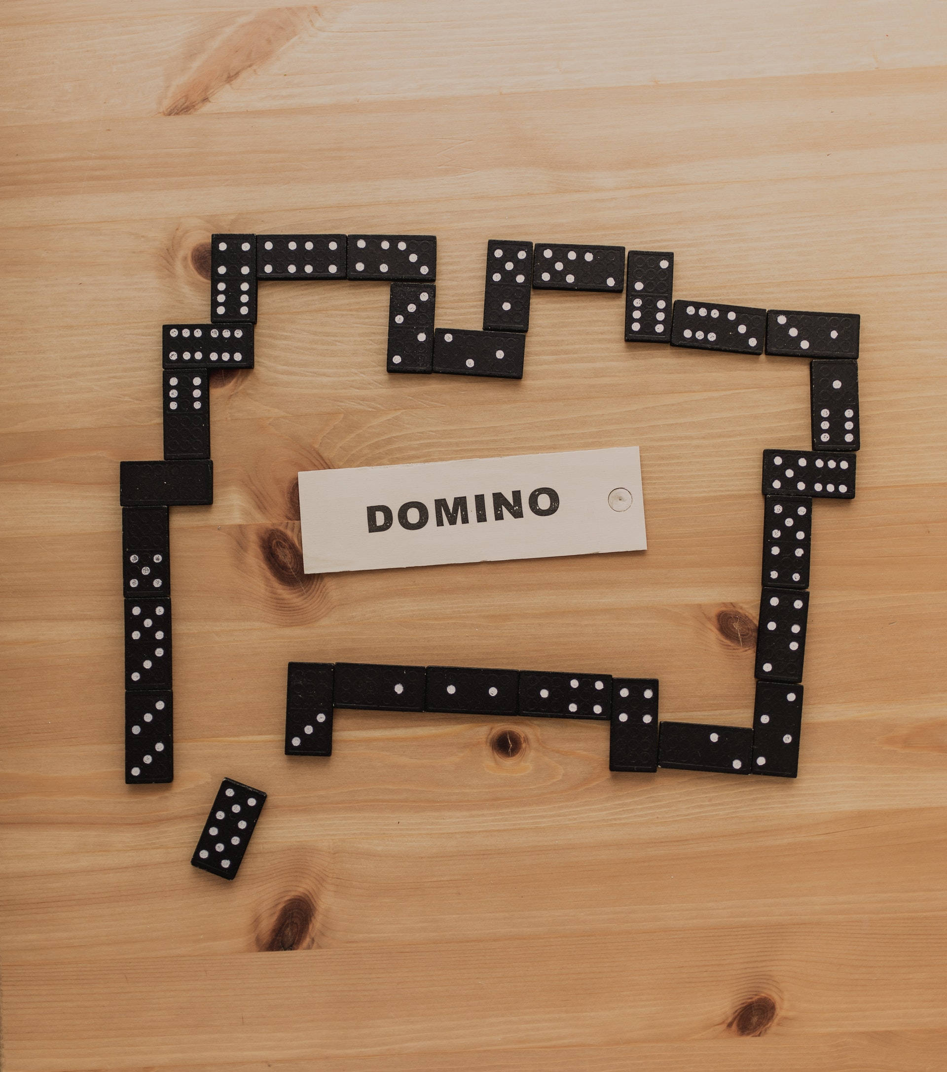 black dominoes, rectangular frame, light wood, Full HD Phone Wallpaper