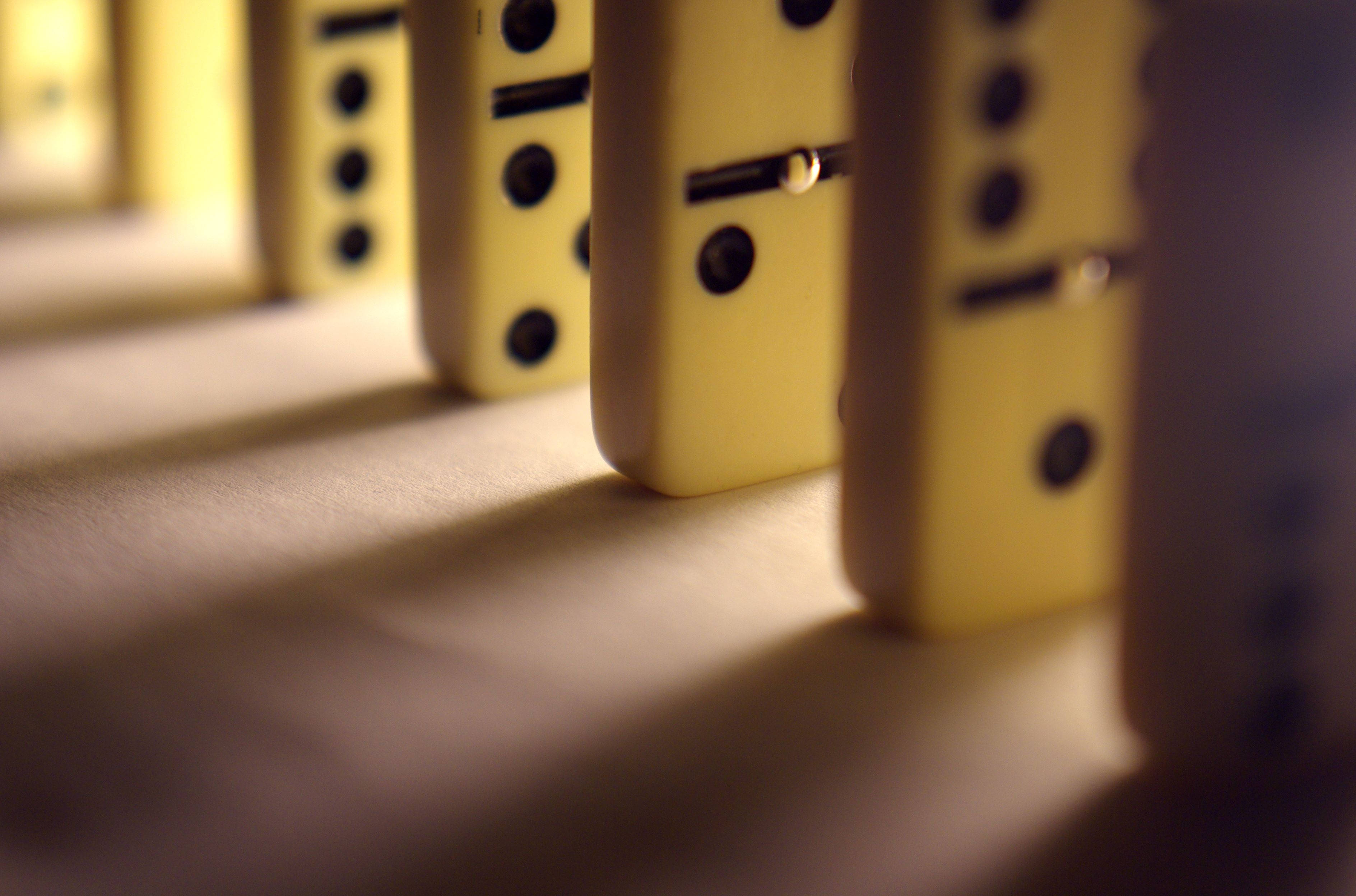 domino, yellow dominoes, textured surface, 2K Desktop Wallpaper