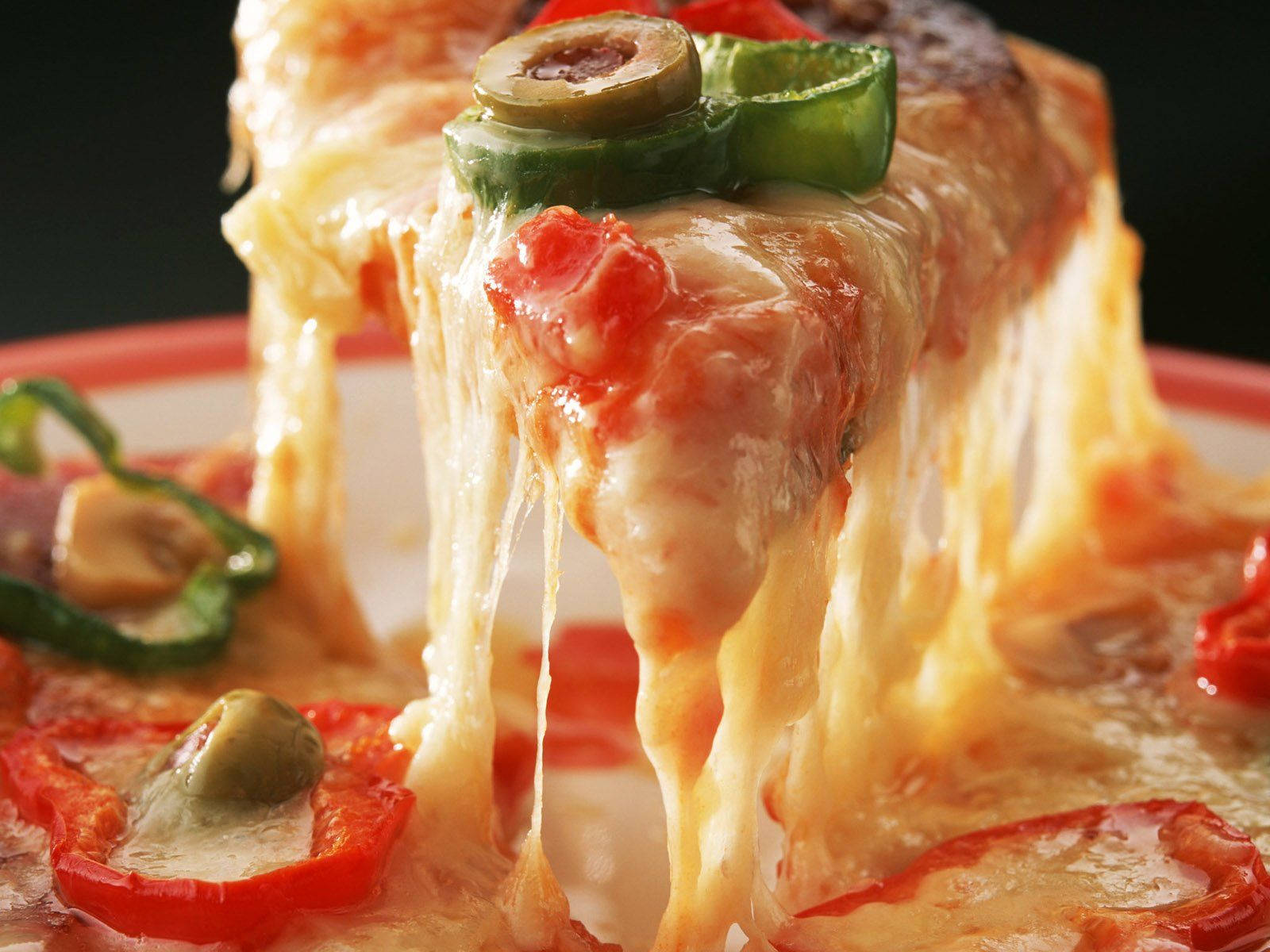 Dominos Pizza, fresh slice, cheesy pizza slice, HD Desktop Wallpaper