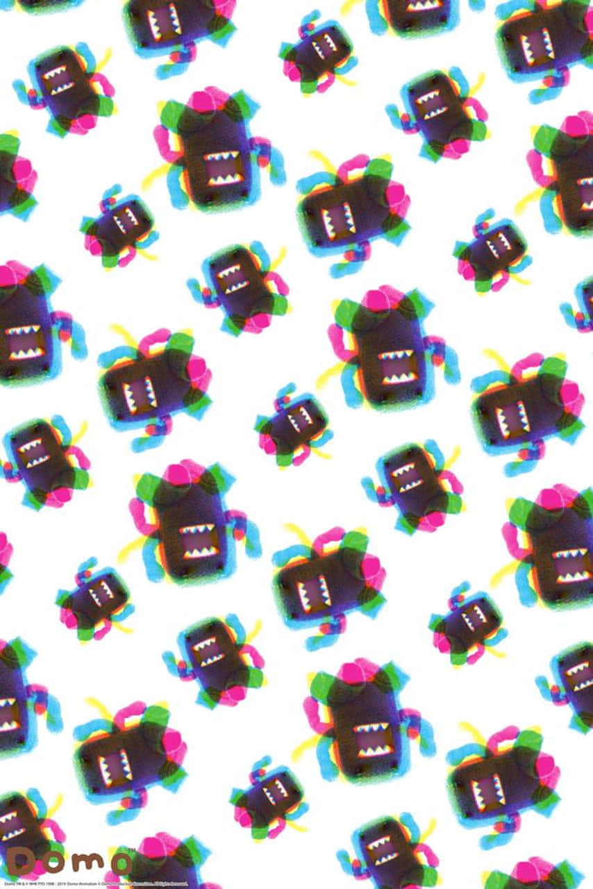 Colorful Domo Pattern, neon limbs, glowing, HD Phone Wallpaper