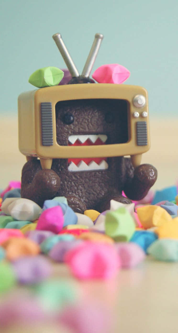 Domo, TV head, vintage TV set, HD Phone Wallpaper