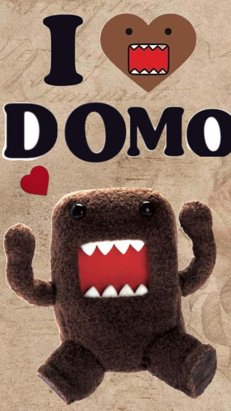 Domo, I ❤ DOMO, brown plush, HD Phone Wallpaper