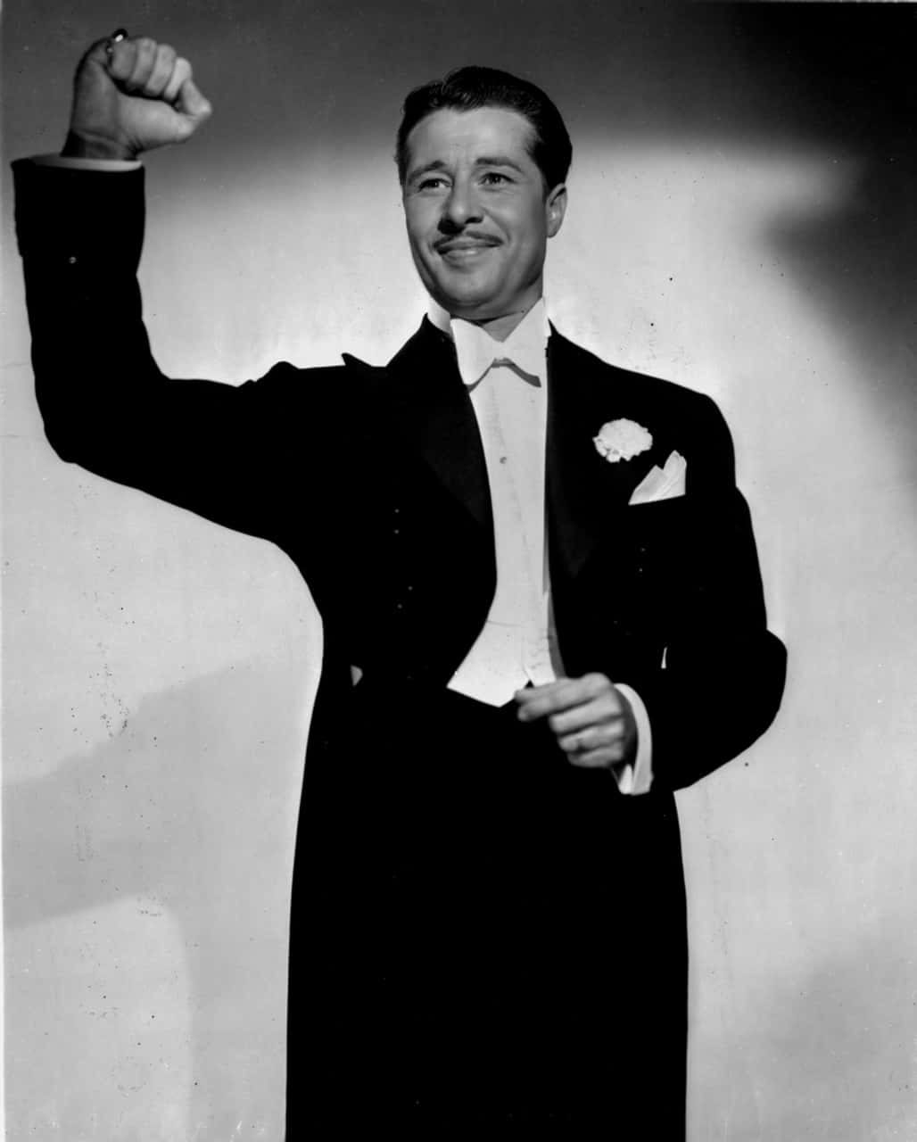 Don Ameche, tuxedo, black and white portrait, HD Phone Wallpaper