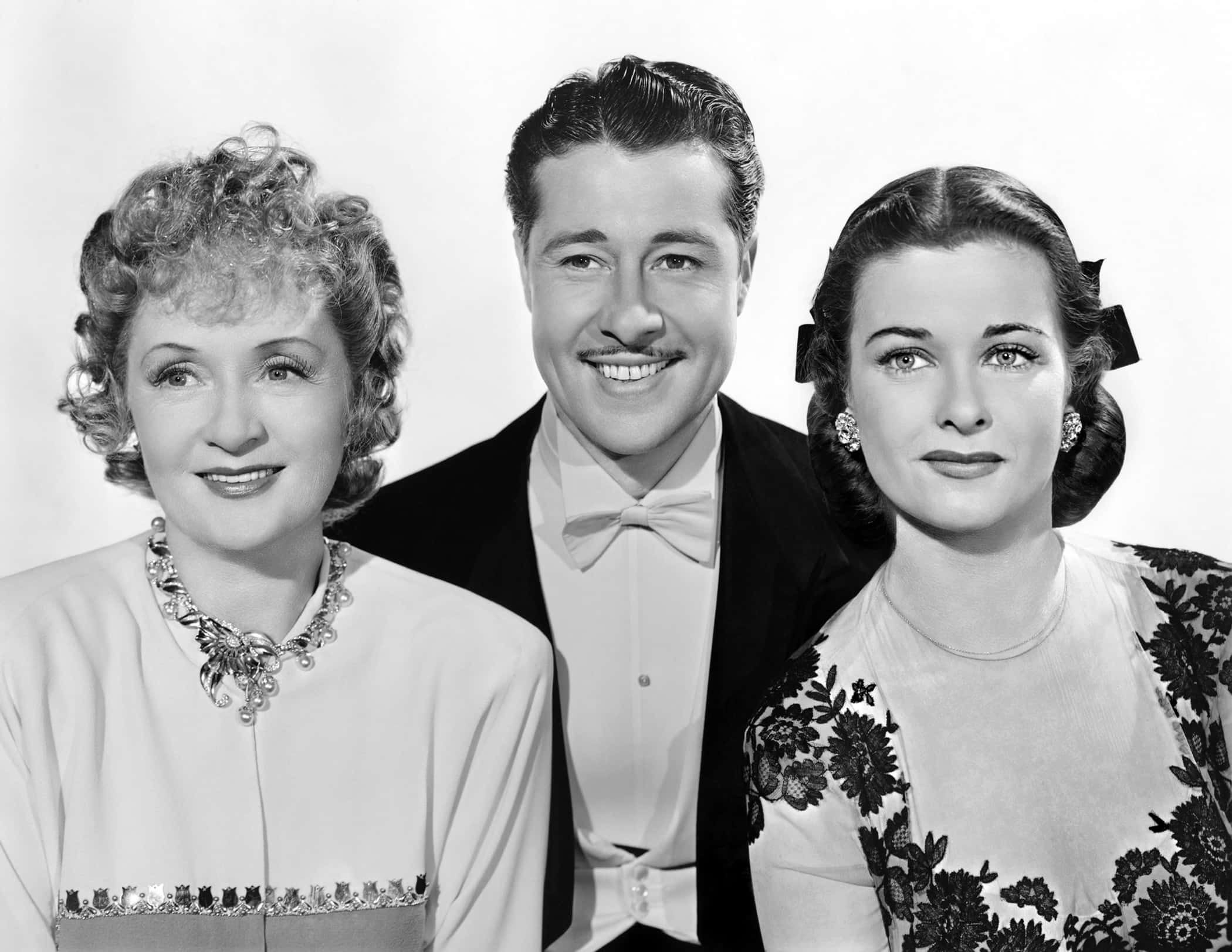 Don Ameche, vintage Hollywood stars, black-and-white studio portrait, Full HD Desktop Wallpaper