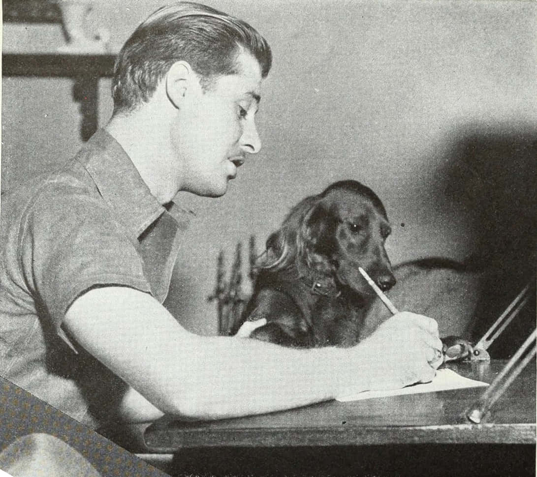 Don Ameche, collared shirt, desk, SD Desktop Wallpaper