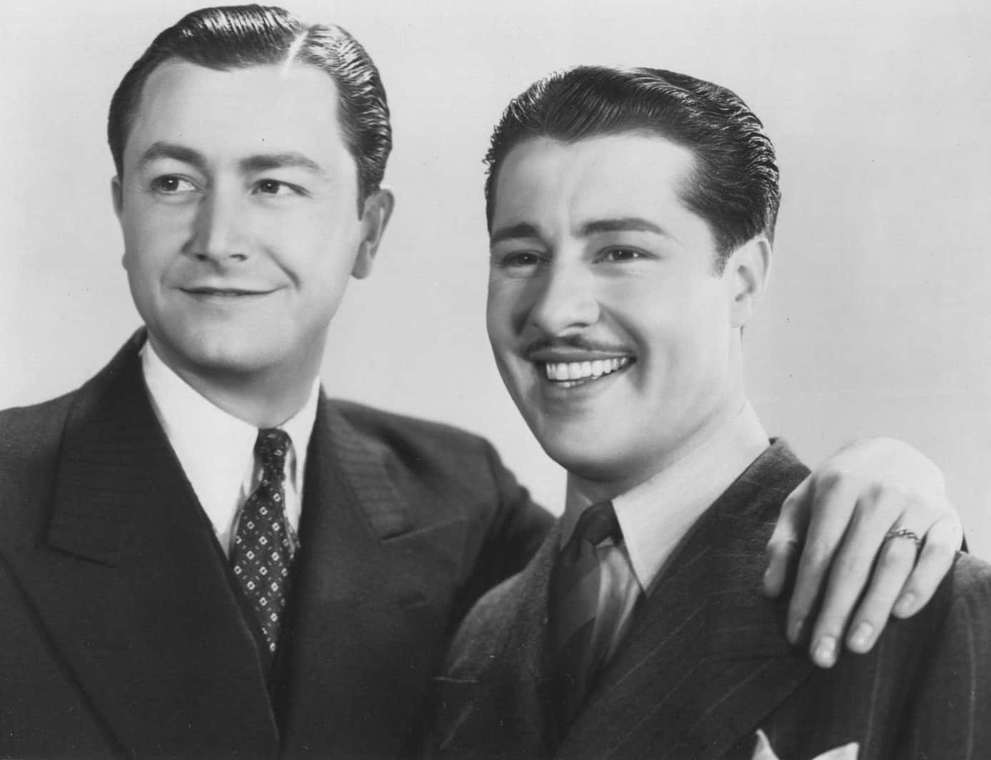 Don Ameche, black and white, studio portrait, HD Desktop Wallpaper