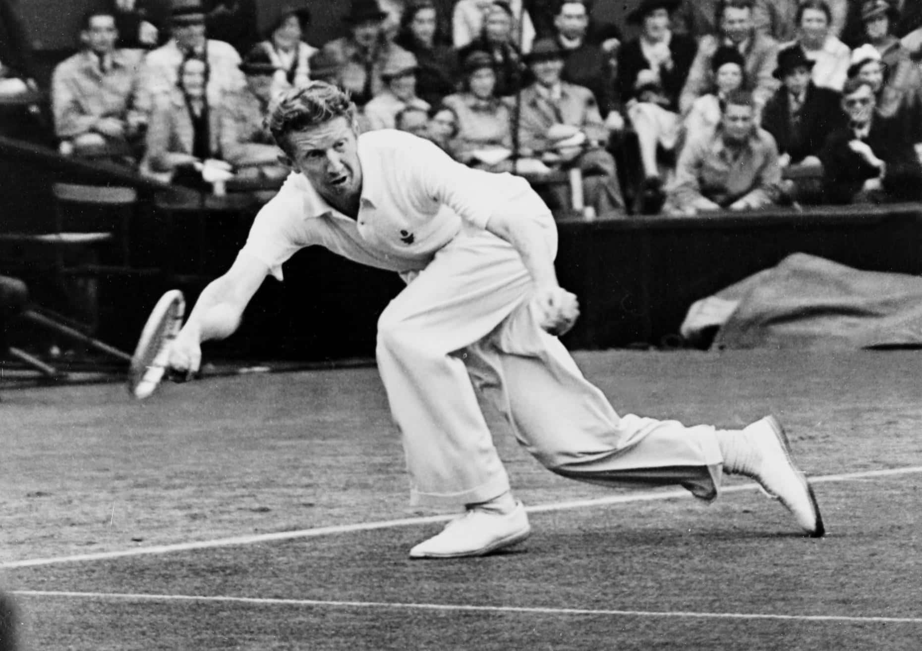 Don Budge, tennis player, grass court, HD Desktop Wallpaper