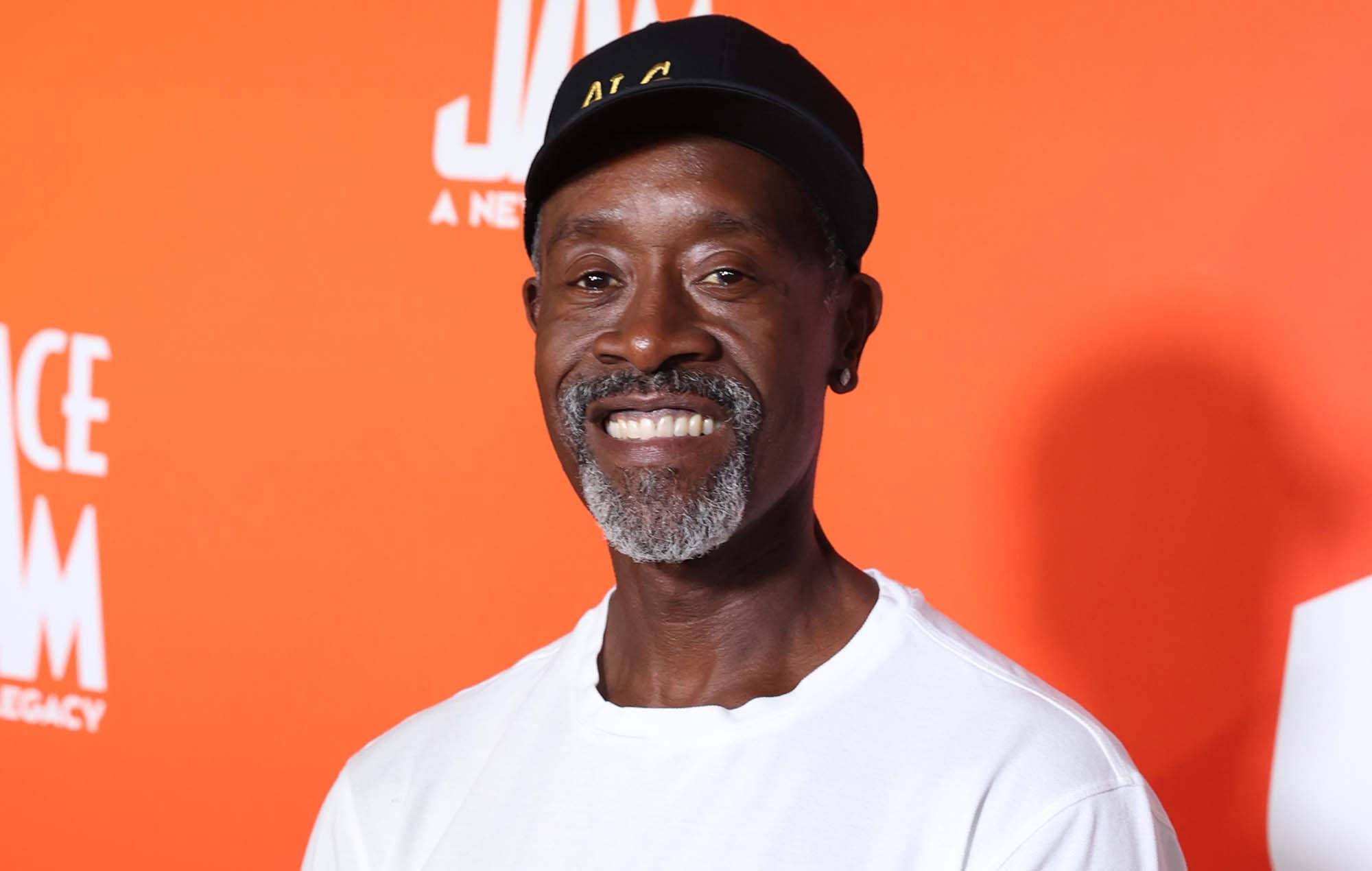Don Cheadle, gray beard, black cap, Full HD Desktop Wallpaper