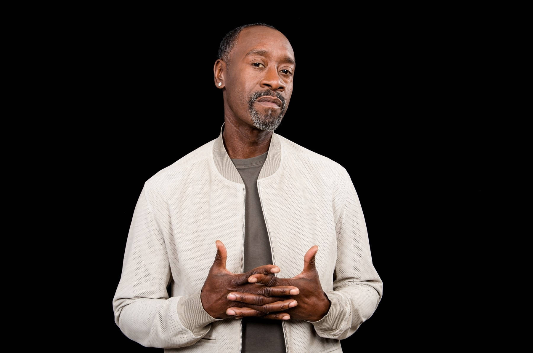 Don Cheadle, beard, earring, HD Desktop Wallpaper