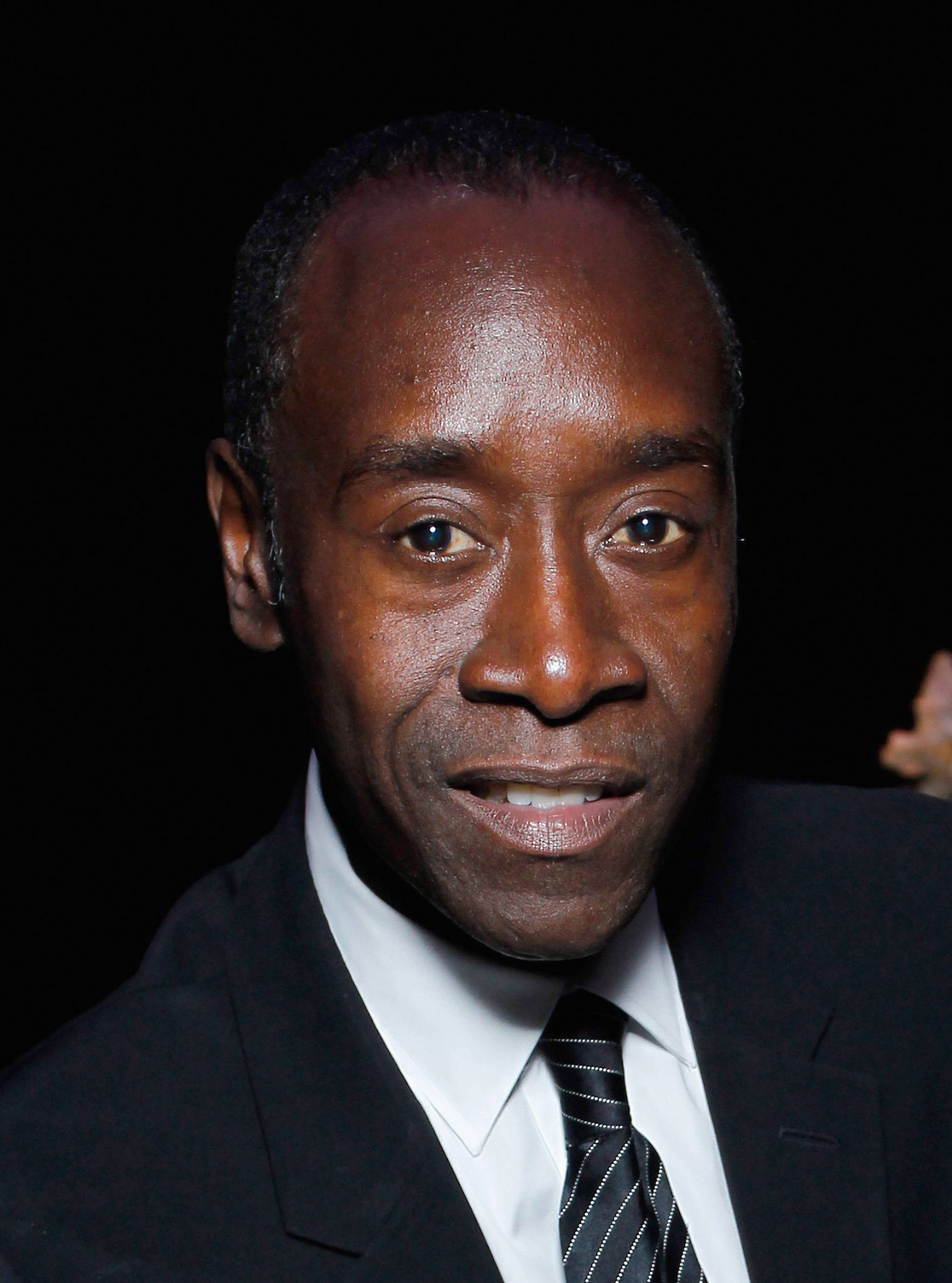 Don Cheadle, dark suit, striped tie, Full HD Phone Wallpaper