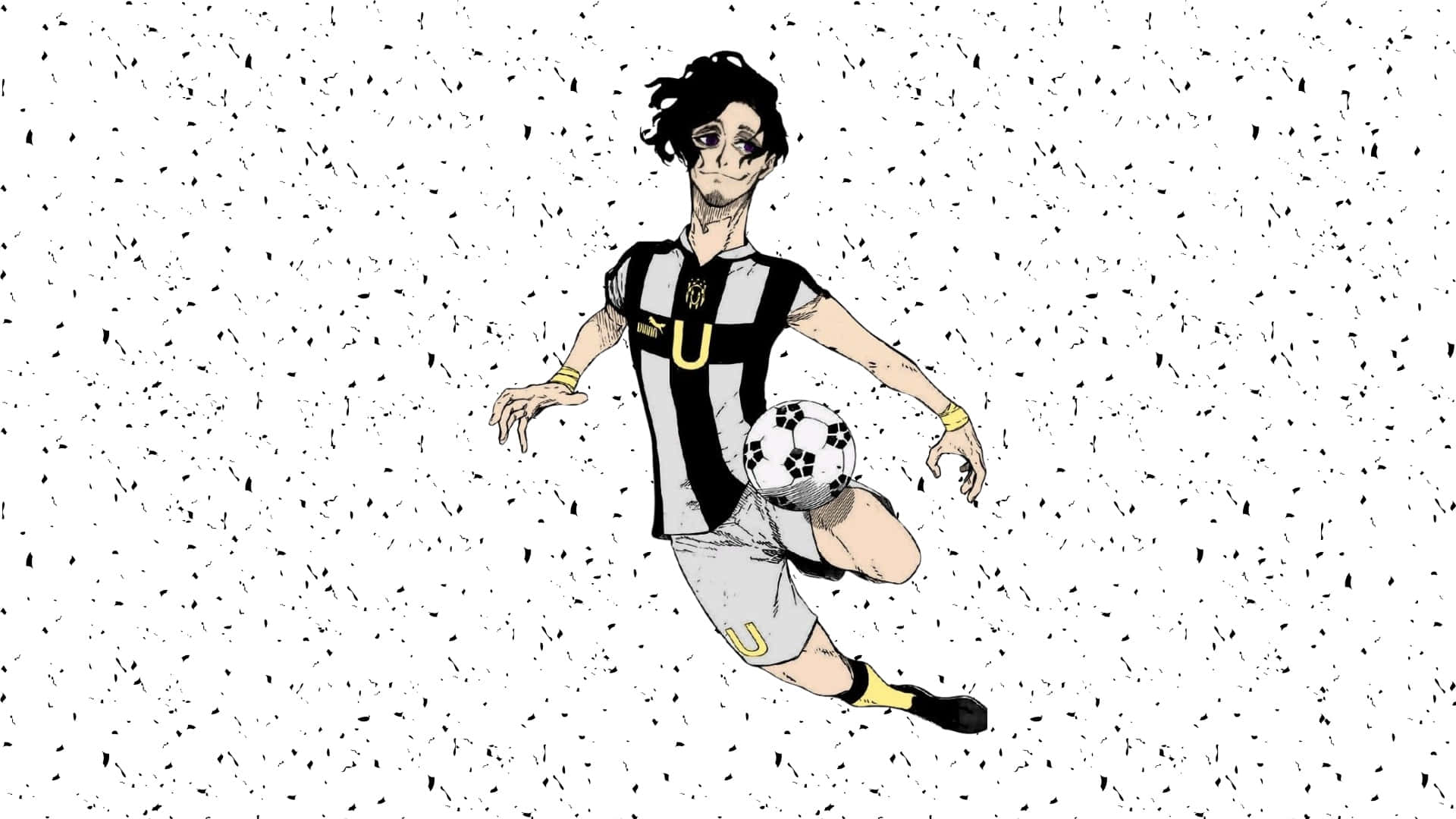 Don Lorenzo, soccer player, black and white stripes, Full HD Desktop Wallpaper