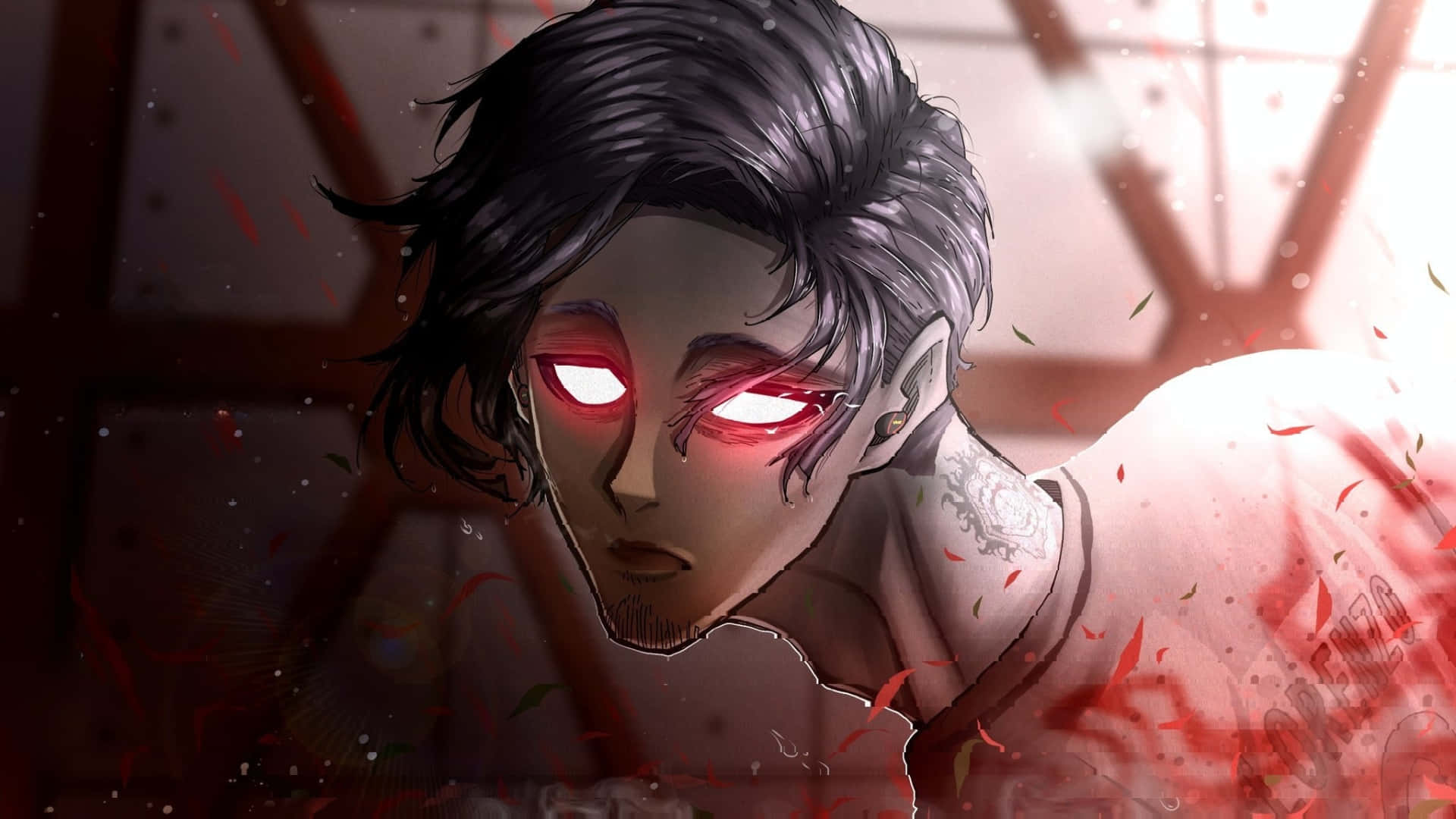 Don Lorenzo, dark transformation, glowing red eyes, Full HD Desktop Wallpaper