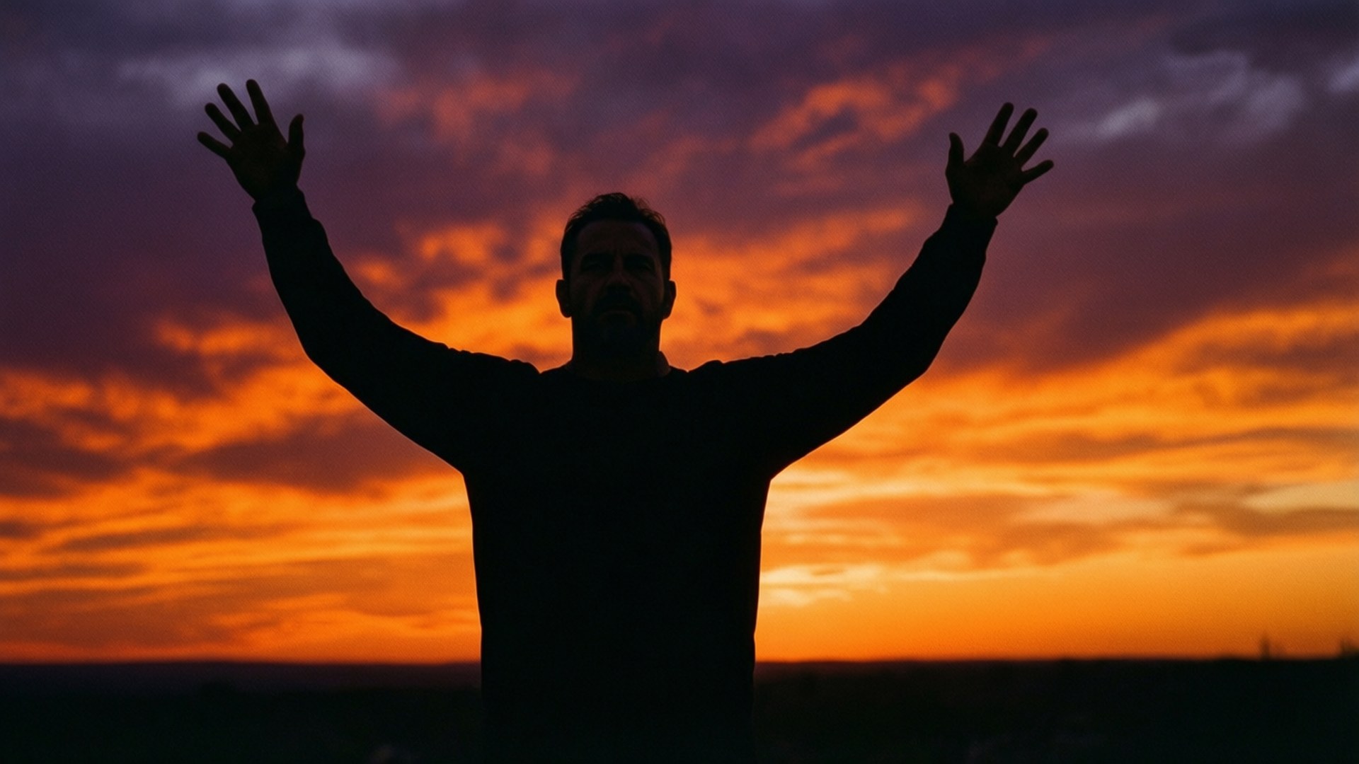 Don Muraco, silhouette, sunset, Full HD Desktop Wallpaper