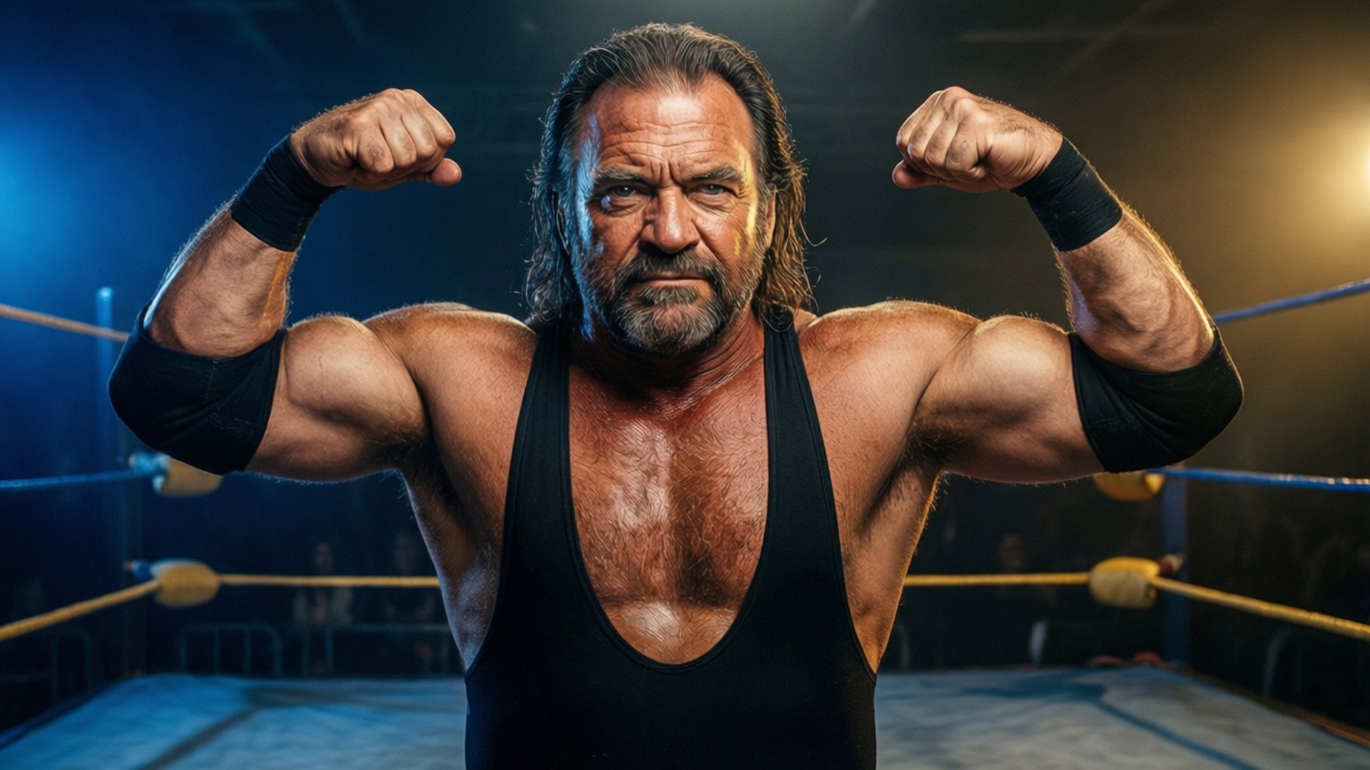 Don Muraco, ring, dramatic lighting, Full HD Desktop Wallpaper