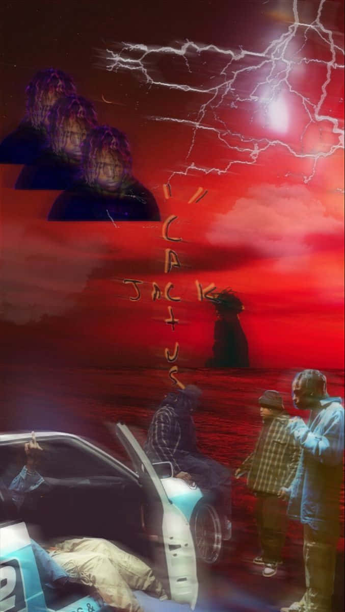 Don Toliver, Red Aesthetic, surreal red storm scene, SD Phone Wallpaper