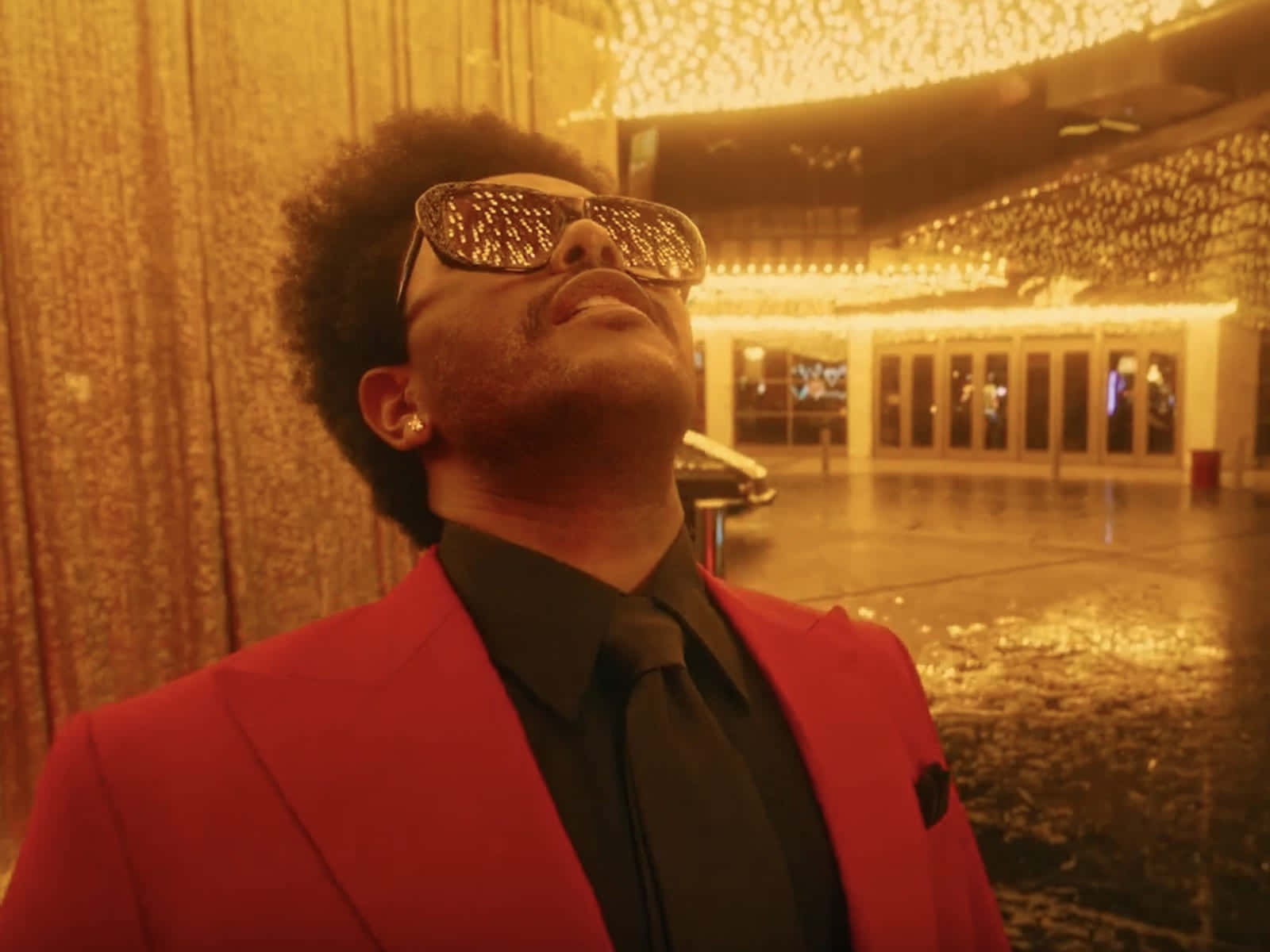 Don Toliver, red suit, glittering sunglasses, HD Desktop Wallpaper