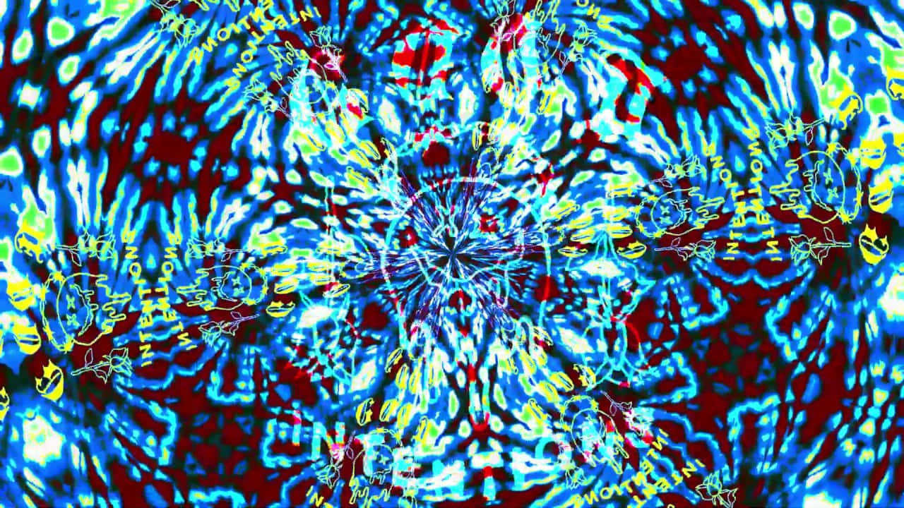 Don Toliver, golden jacket, electric blue neon patterns, HD Desktop Wallpaper