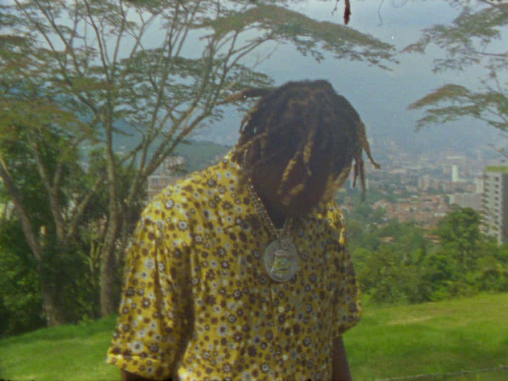 Don Toliver, dreadlocks, yellow floral shirt, SD Desktop Wallpaper