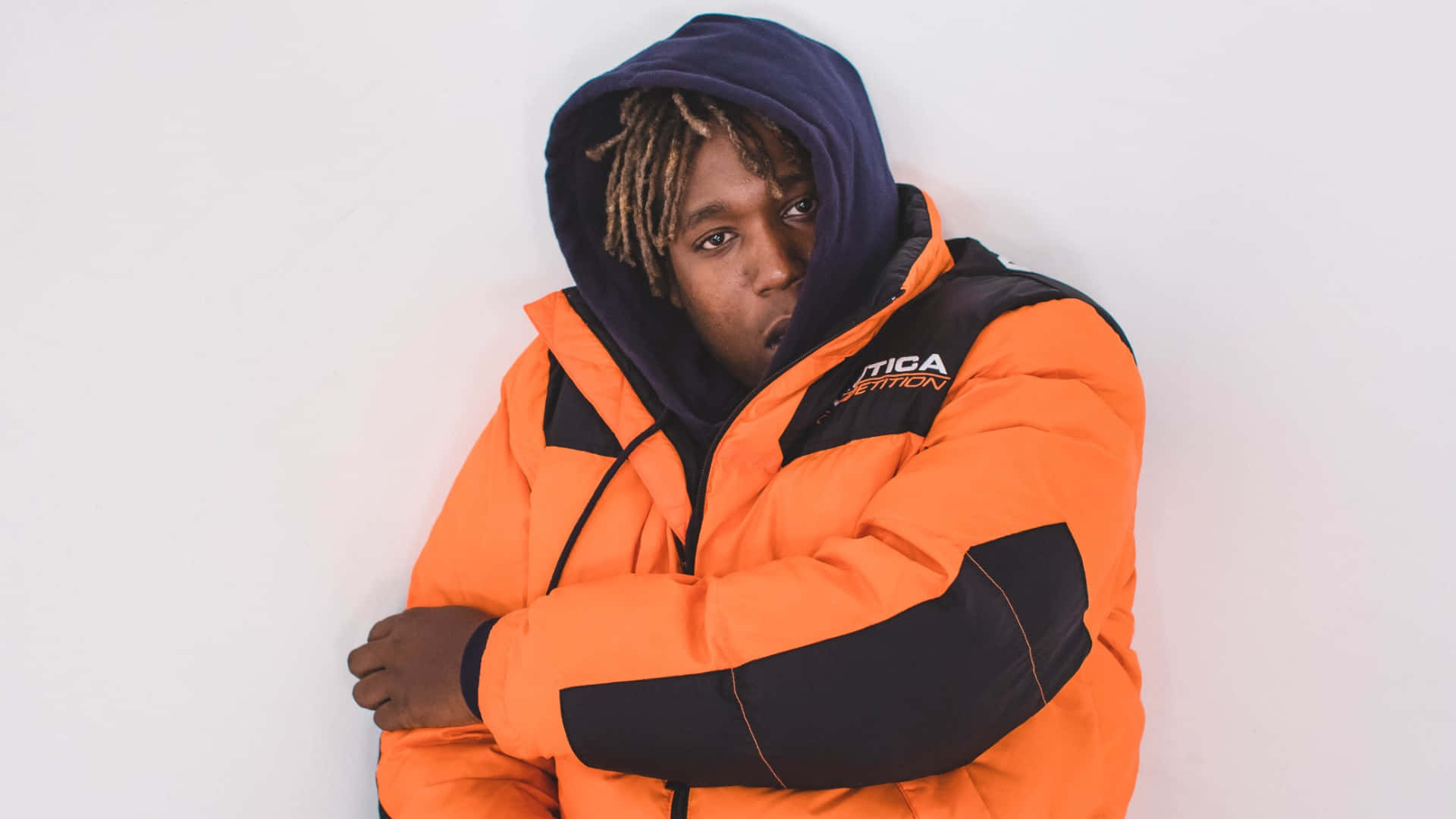 Don Toliver, orange jacket, black puffer jacket, Full HD Desktop Wallpaper