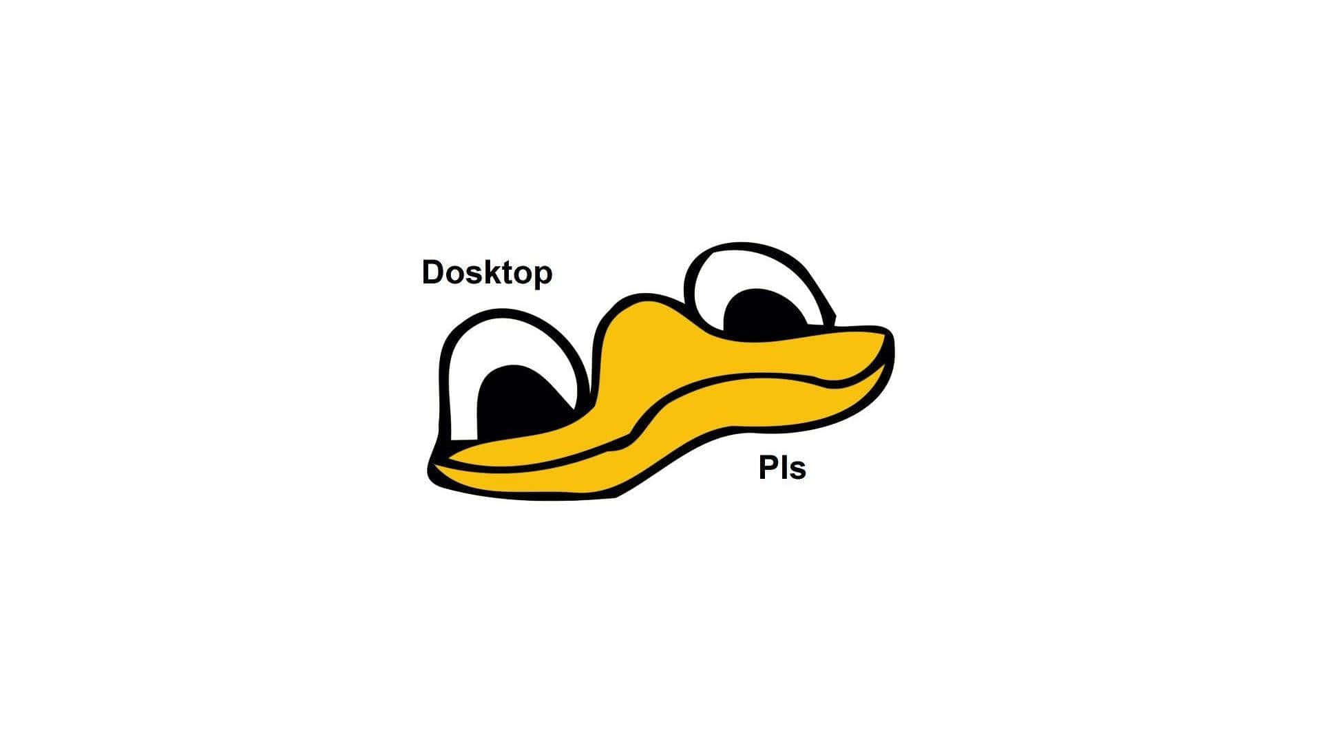 Donald Duck, cartoon duck head, large eyes, Full HD Desktop Wallpaper