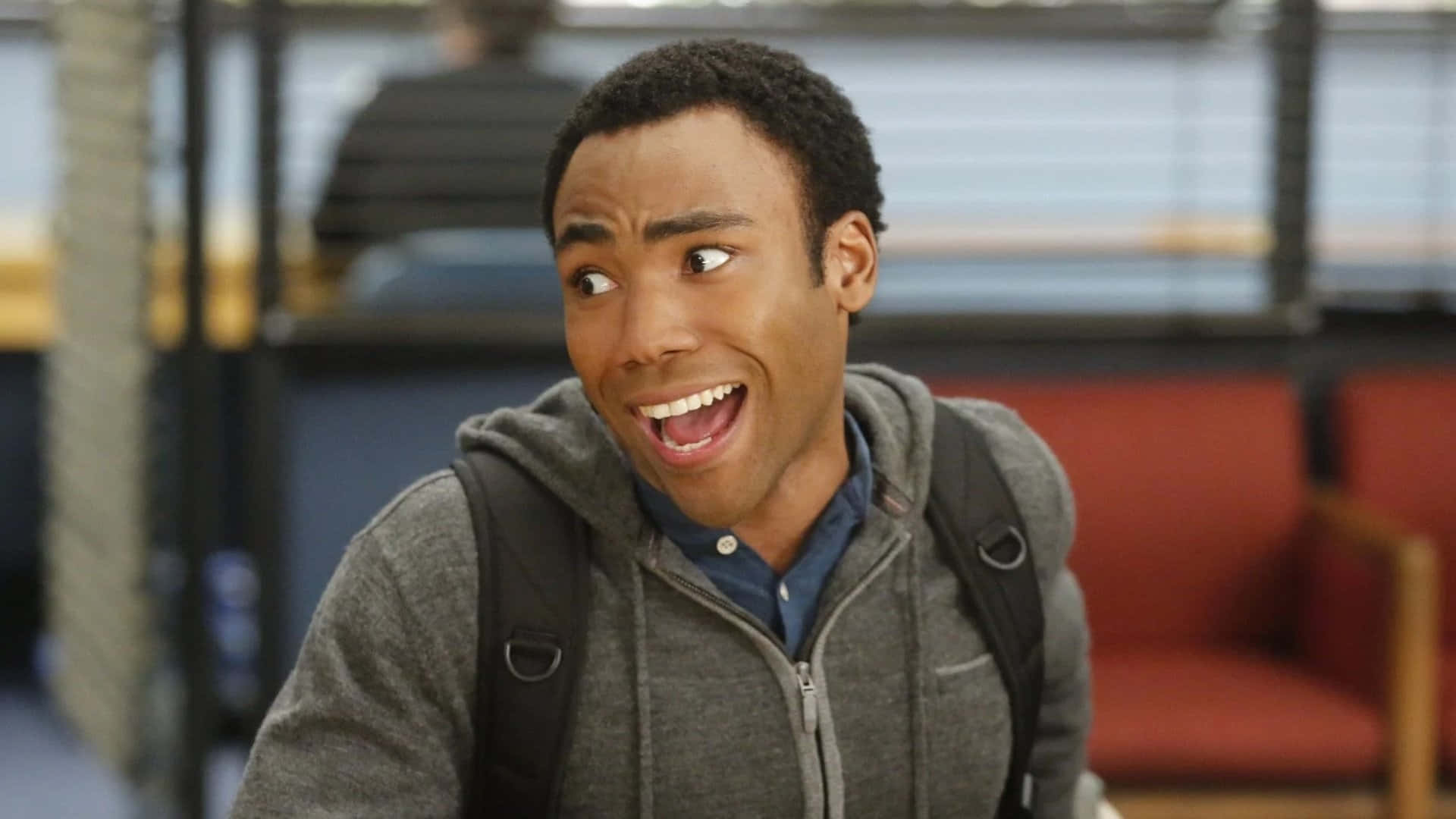 Donald Glover, wide eyes, open mouth, Full HD Desktop Wallpaper
