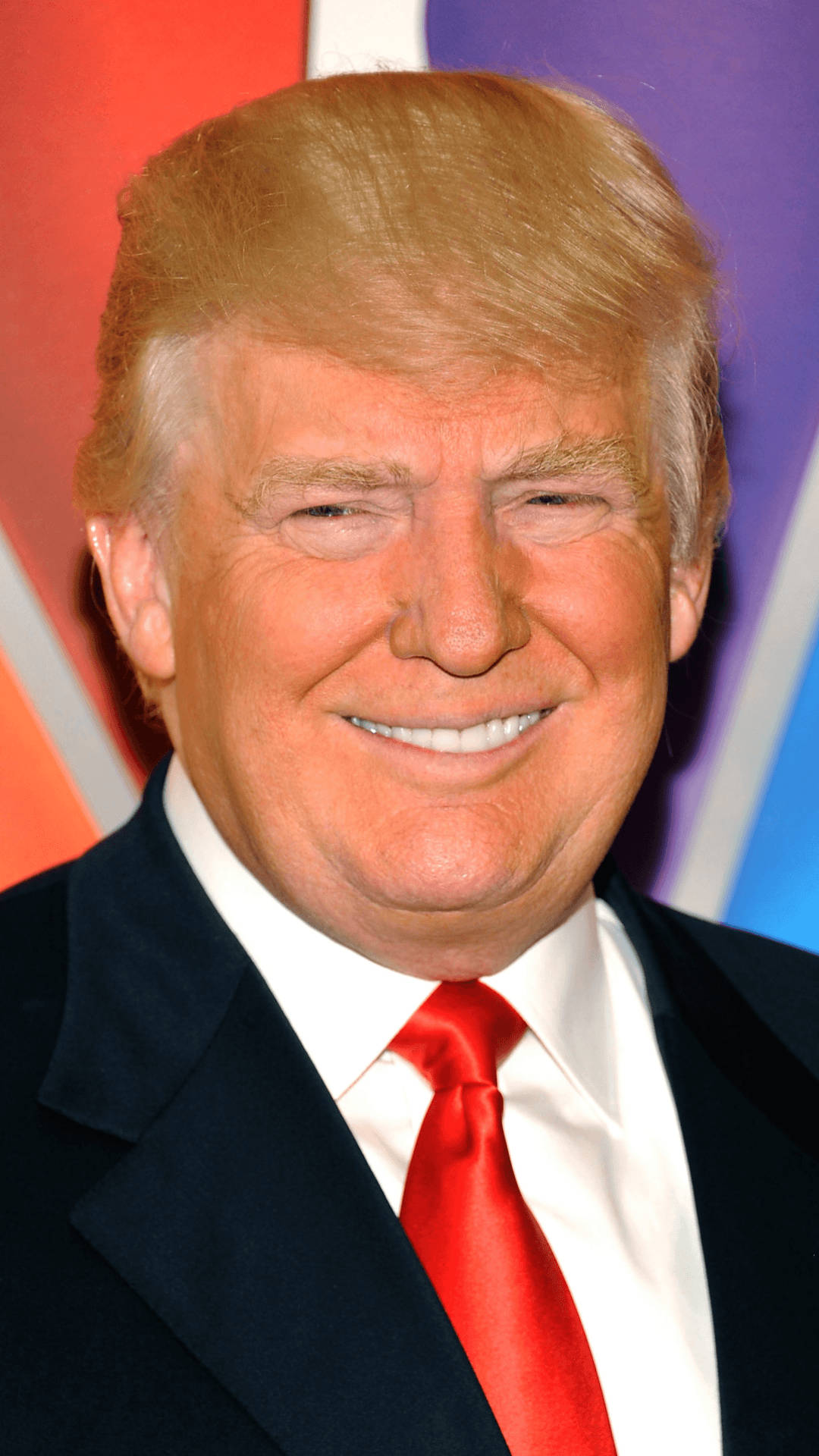 Donald Trump, orange hair, dark suit, Full HD Phone Wallpaper