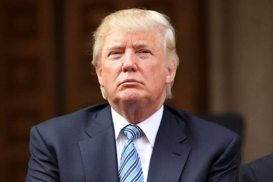 Donald Trump, white hair, dark suit, SD Desktop Wallpaper