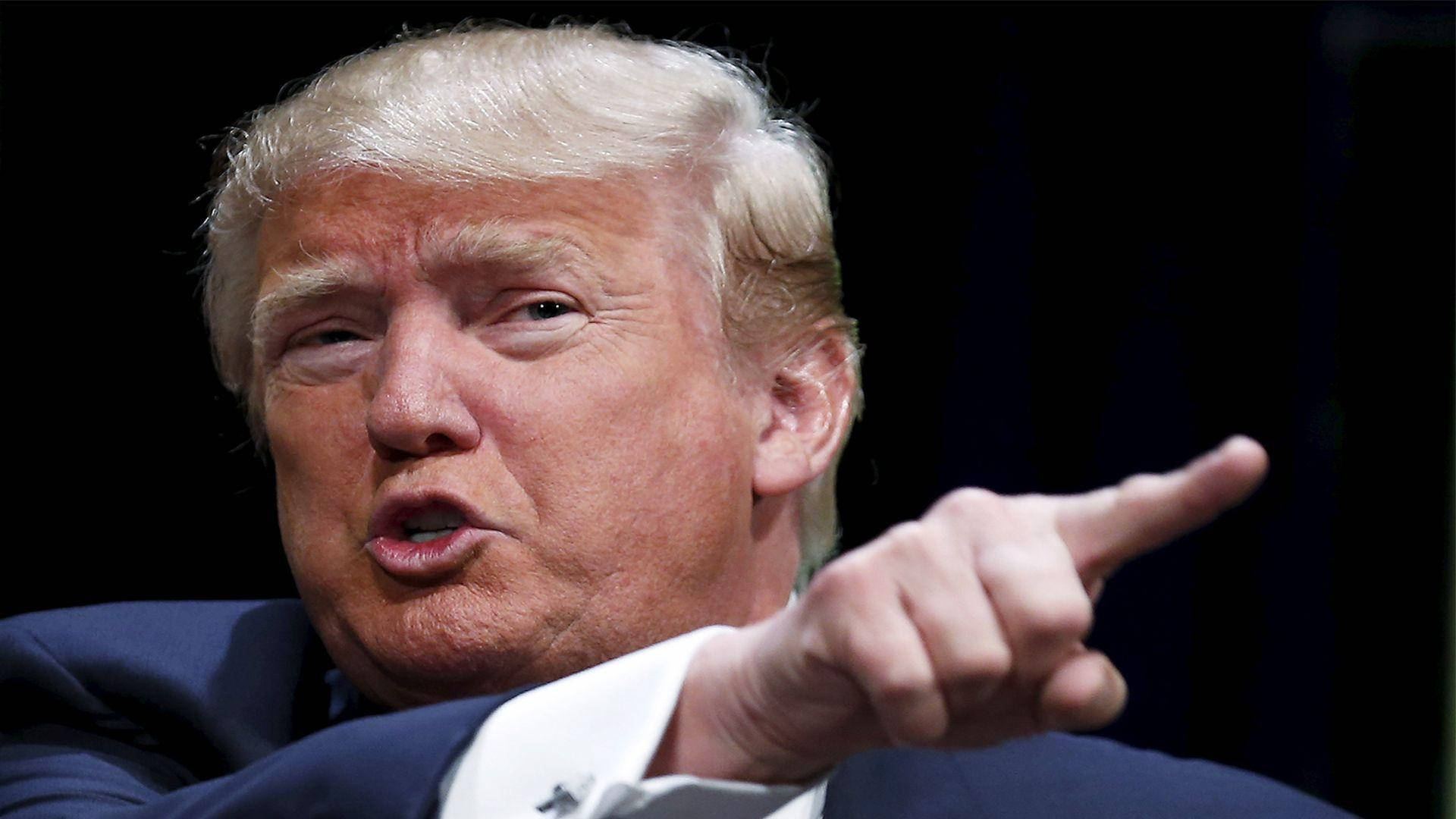 Donald Trump, blond hair, suit, Full HD Desktop Wallpaper