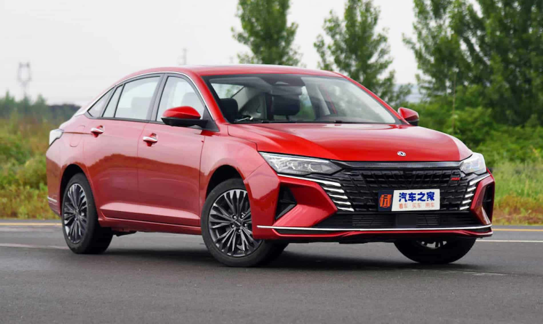 Dongfeng Aeolus Yixuan, vibrant red, sleek modern lines, HD Desktop Wallpaper