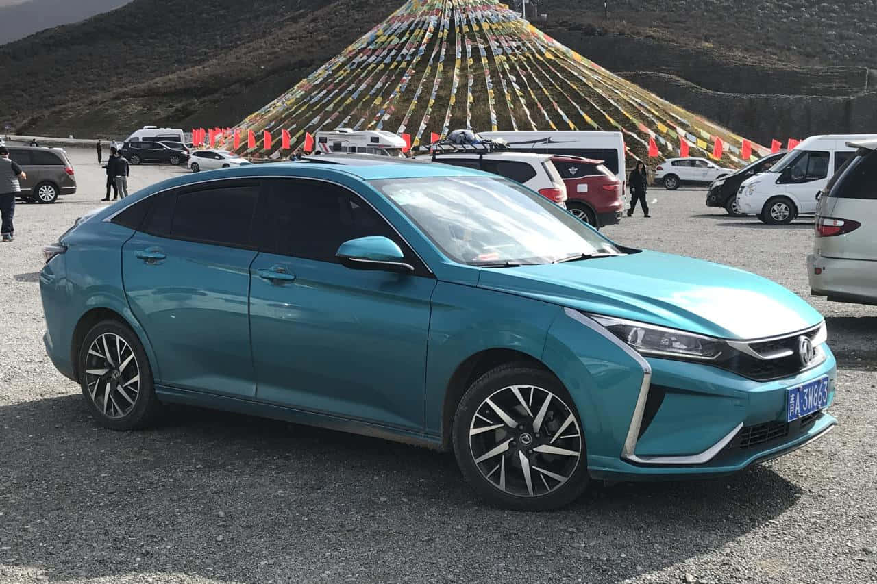 Dongfeng Aeolus Yixuan, teal, gravel lot, HD Desktop Wallpaper