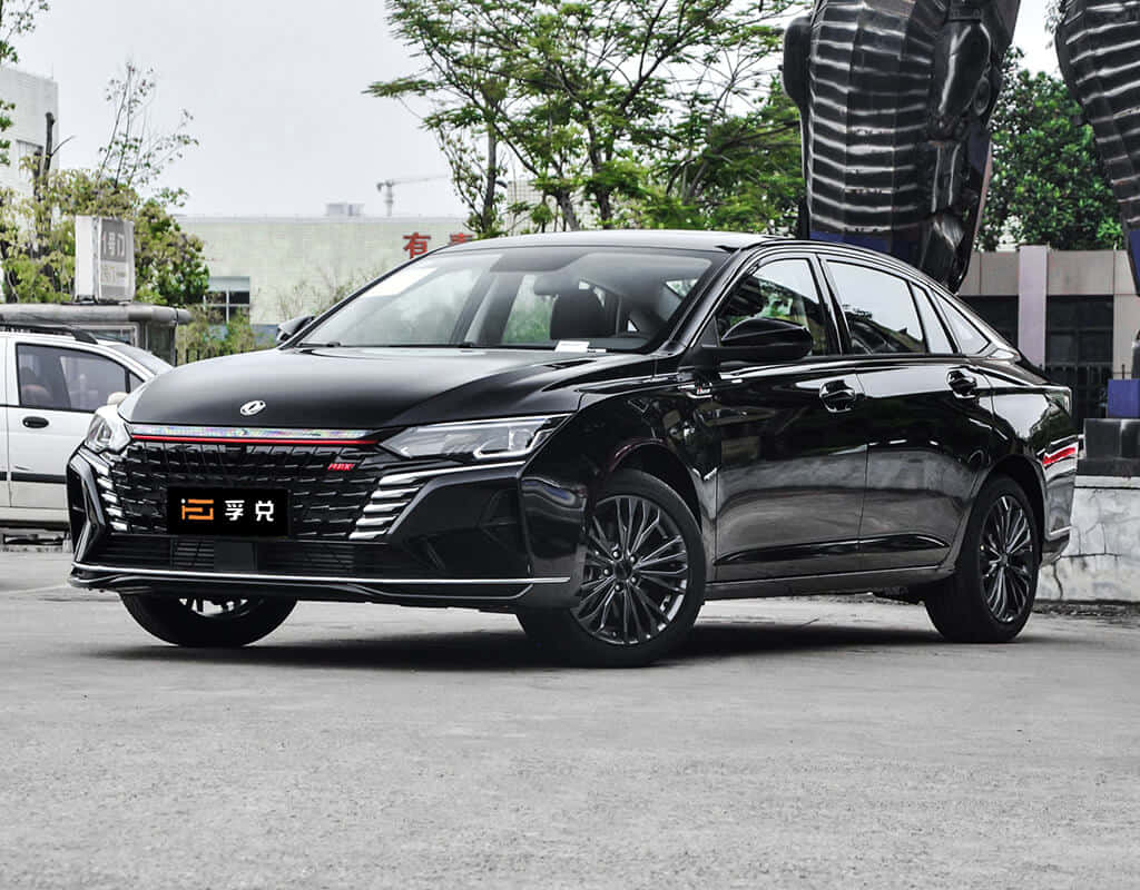 Dongfeng Aeolus Yixuan, black sedan, sharp angular headlights, SD Desktop Wallpaper