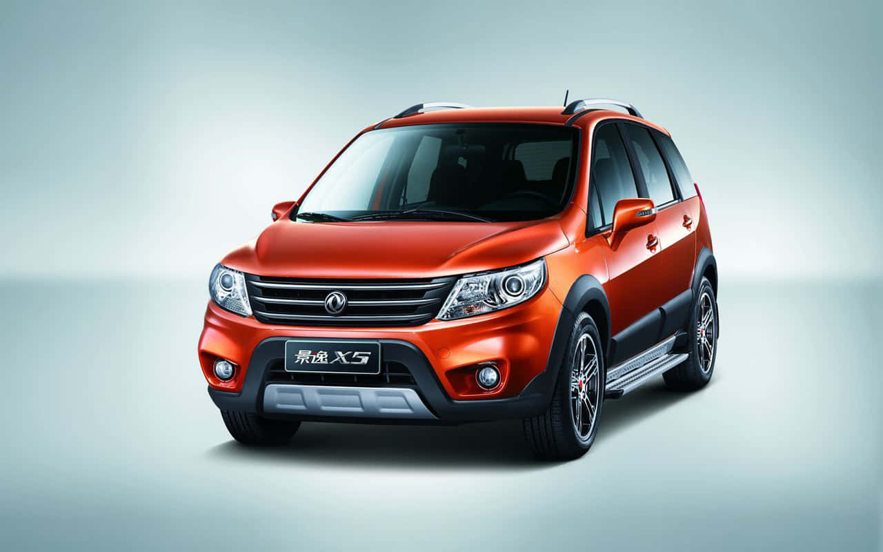 Dongfeng, orange SUV, black accents, HD Desktop Wallpaper