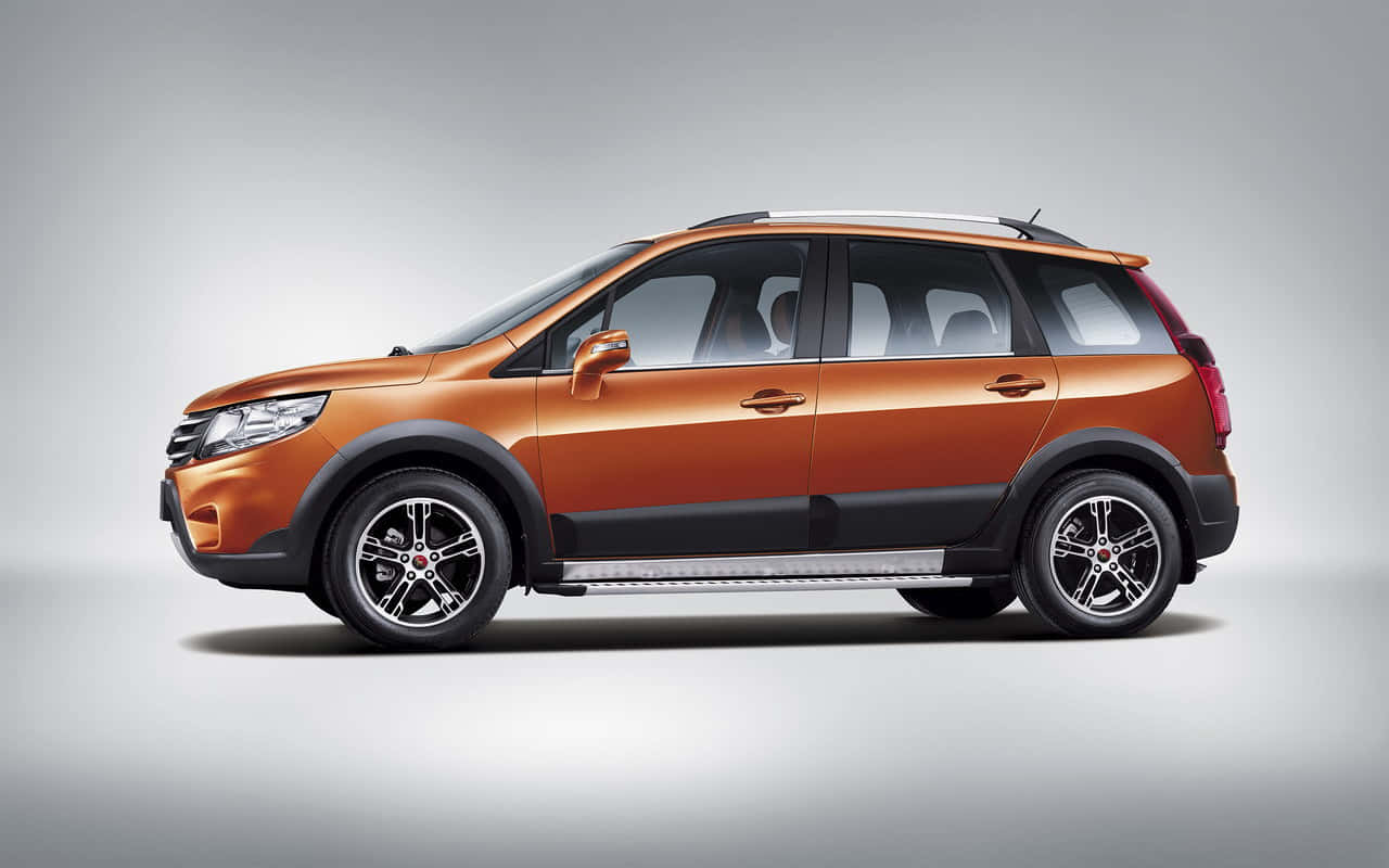 Dongfeng, orange SUV, black trim, HD Desktop Wallpaper