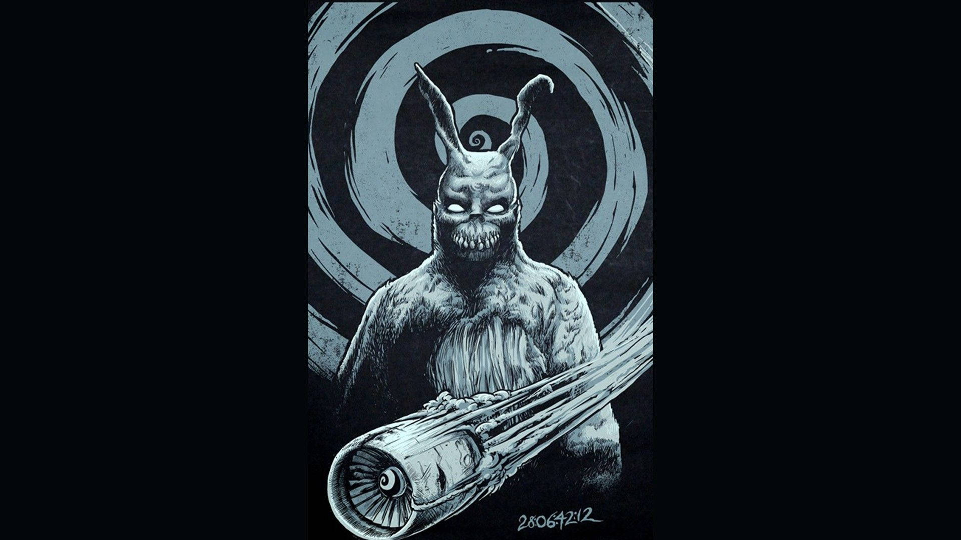 Donnie Darko, scary face, rabbit-headed figure, Full HD Desktop Wallpaper