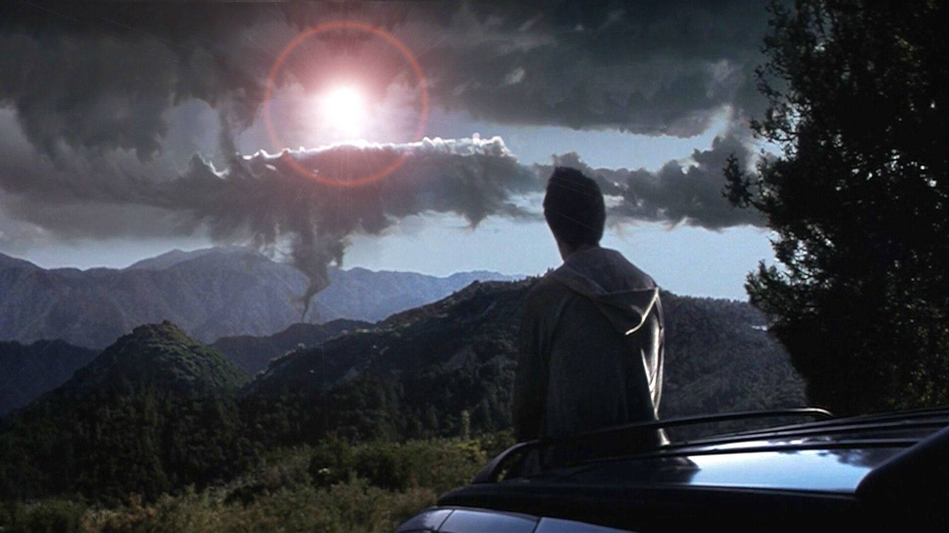 Donnie Darko, forest, mountain ridge, Full HD Desktop Wallpaper