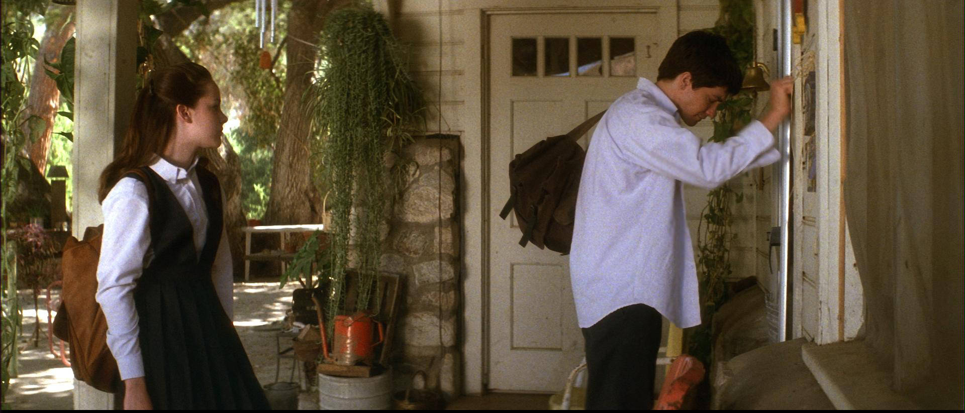 Donnie Darko, knocking at the door, white shirt, Full HD Desktop Wallpaper