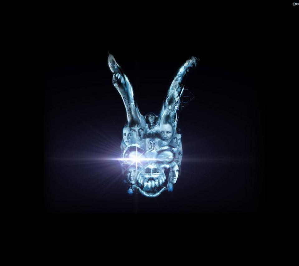 Donnie Darko, monster, glowing blue rabbit head, SD Desktop Wallpaper