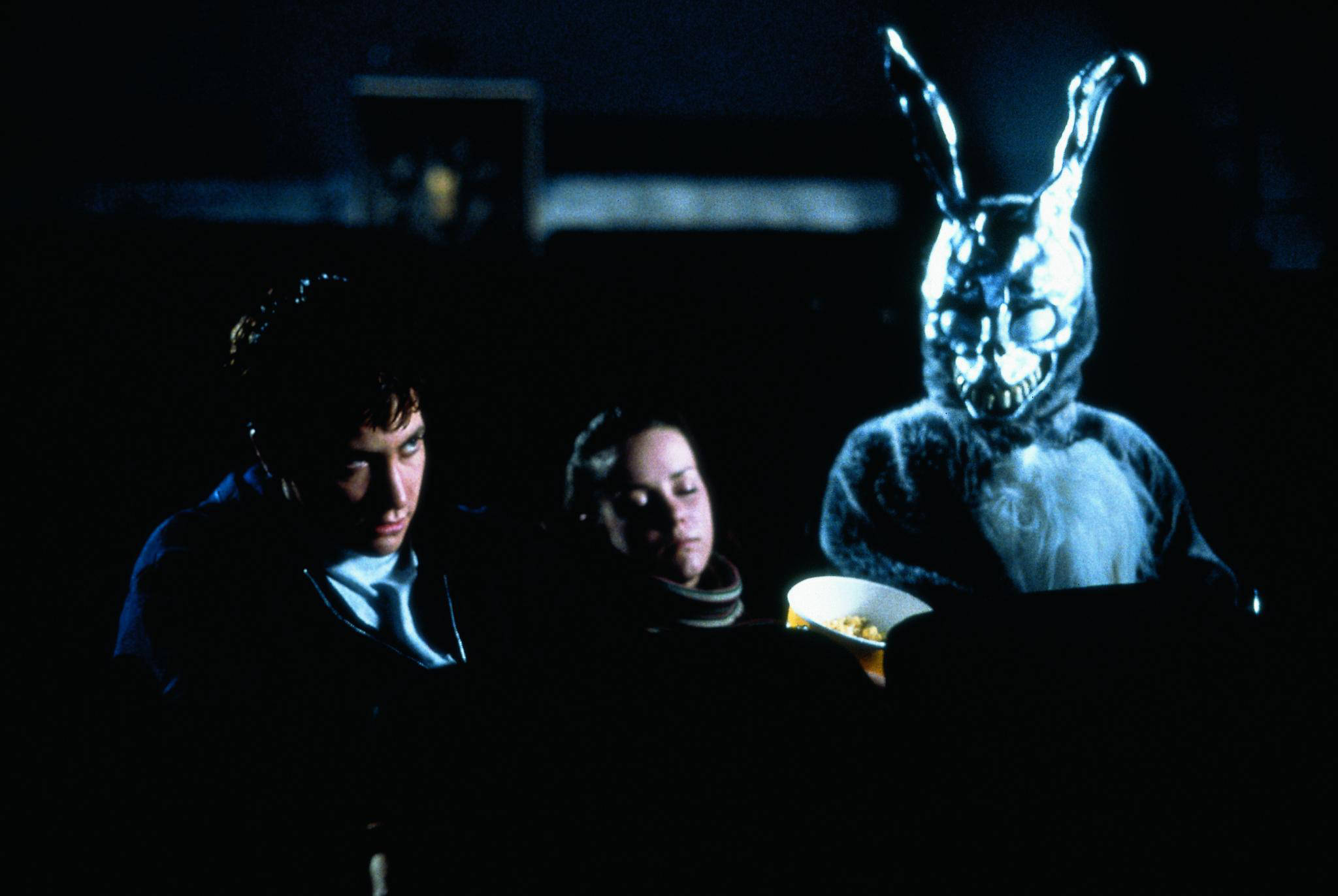 Donnie Darko, character monster, glowing bunny-headed horror figure, Full HD Desktop Wallpaper