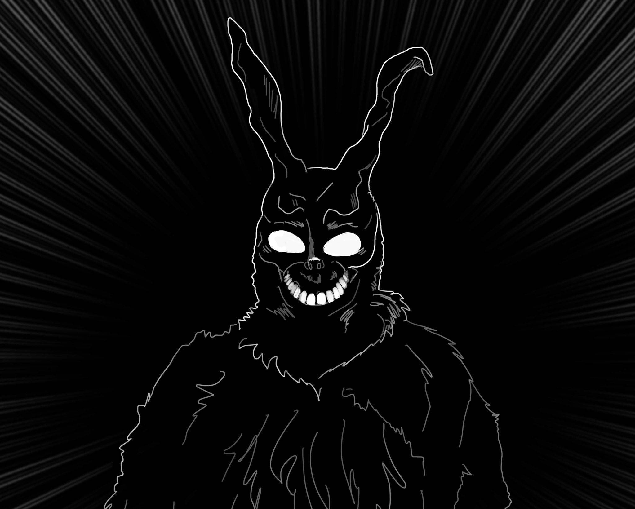 Donnie Darko, big black monster, rabbit-headed figure, Full HD Desktop Wallpaper