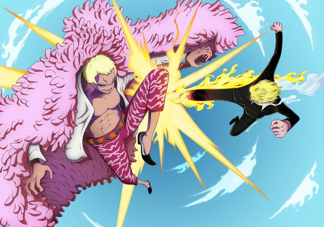 Donquixote Doflamingo, anime, explosive energy bursts, SD Desktop Wallpaper